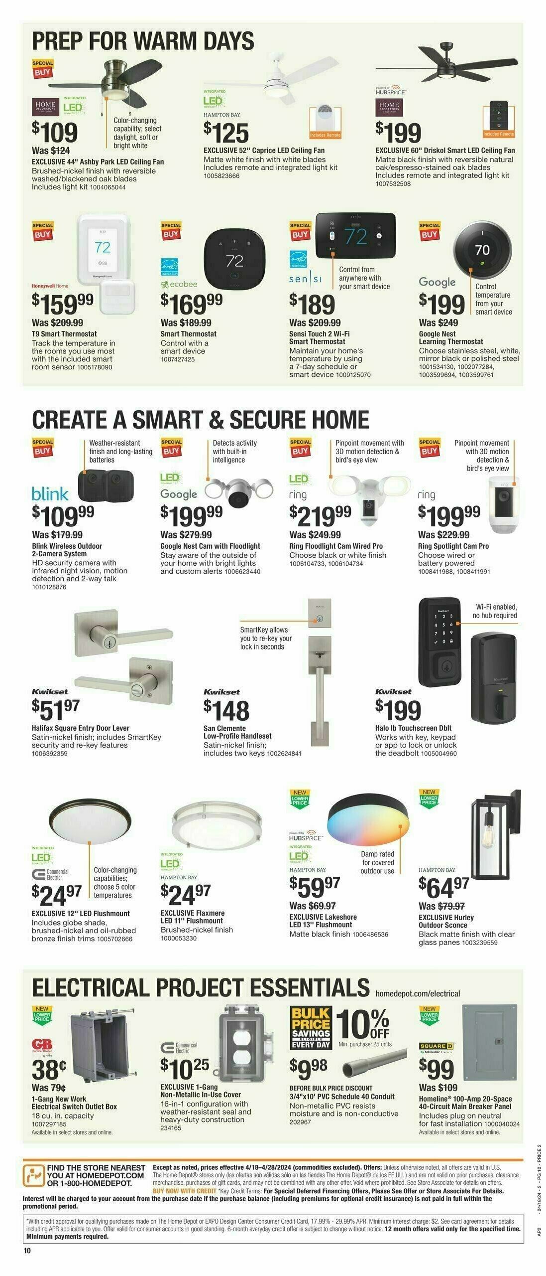 The Home Depot Spring Black Friday Weekly Ad from April 18