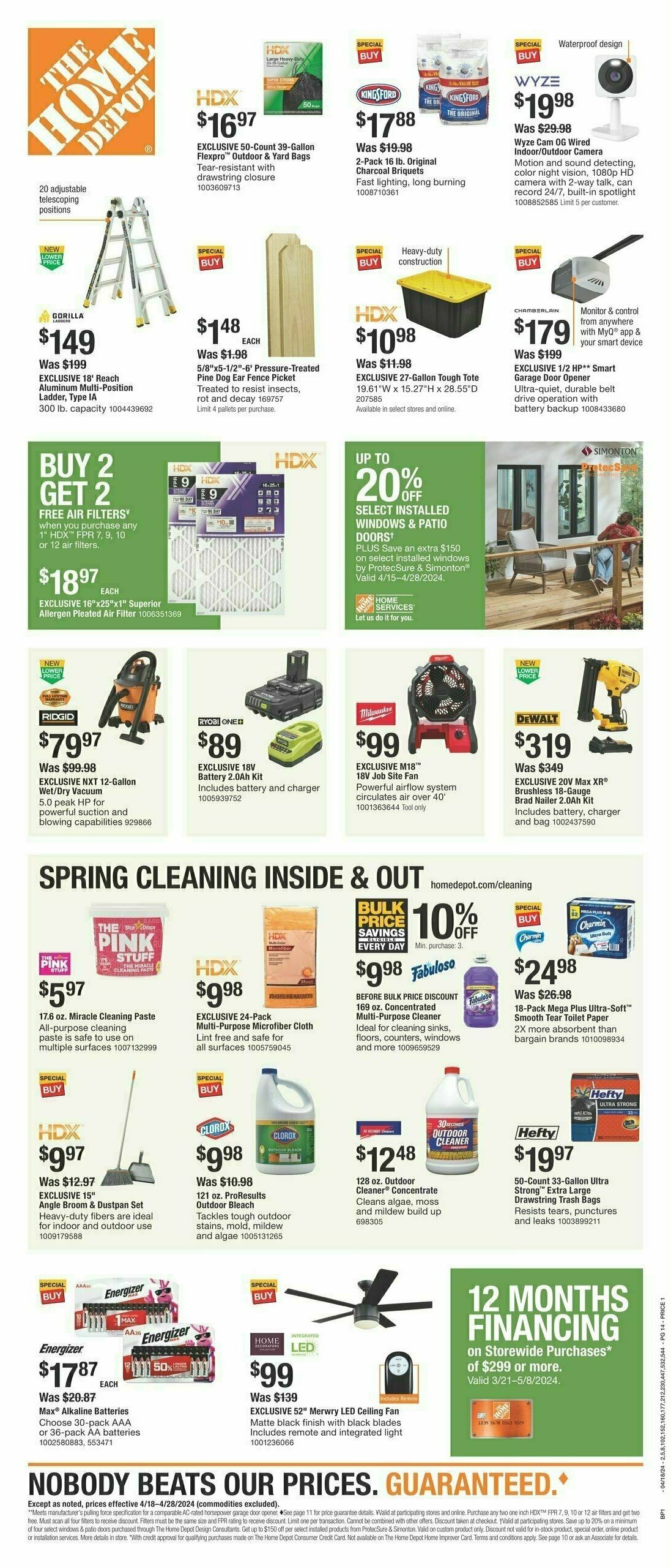 The Home Depot Spring Black Friday Weekly Ad from April 18