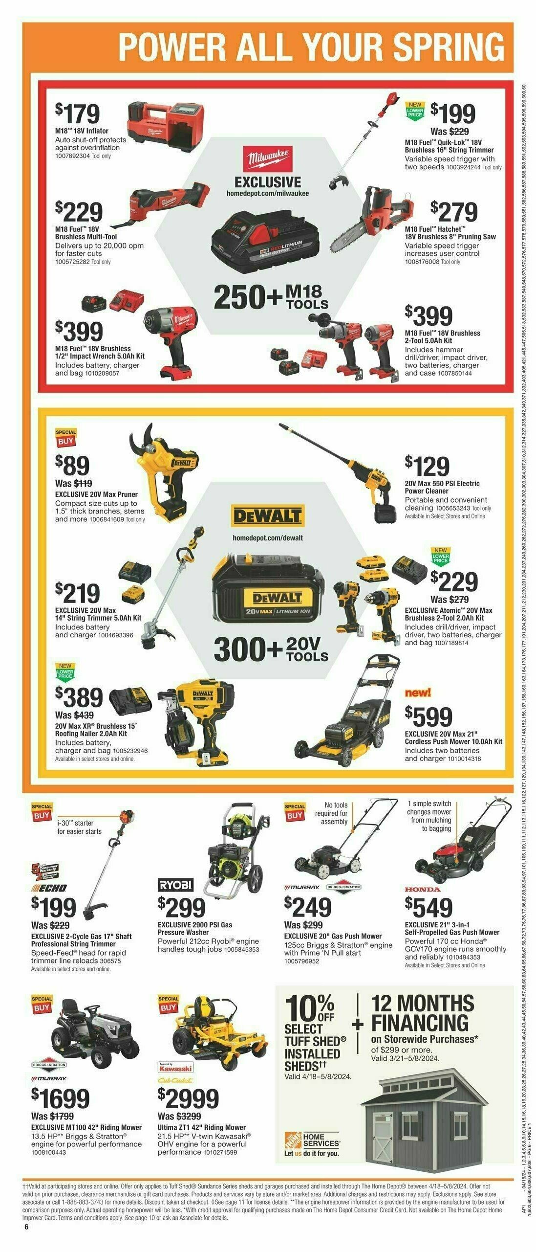 The Home Depot Spring Black Friday Weekly Ad from April 18