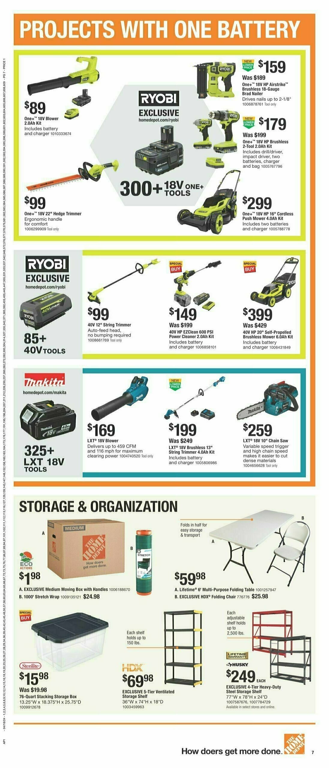 The Home Depot Spring Black Friday Weekly Ad from April 18