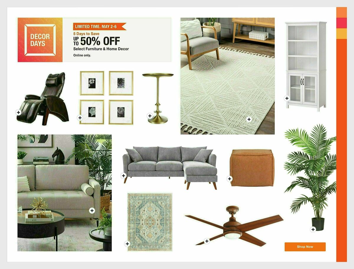 The Home Depot Decor Days Weekly Ad from May 2