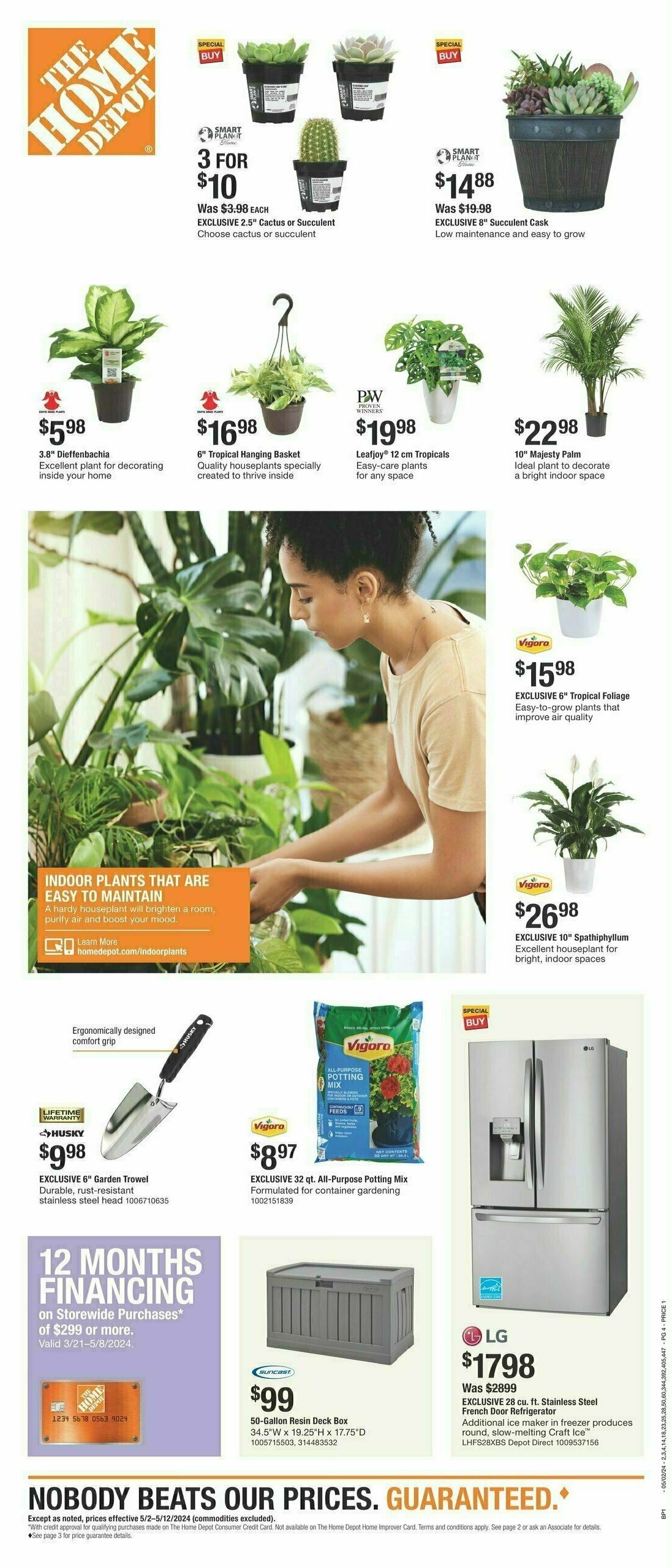 The Home Depot Early Mother’s Day Weekly Ad from May 2