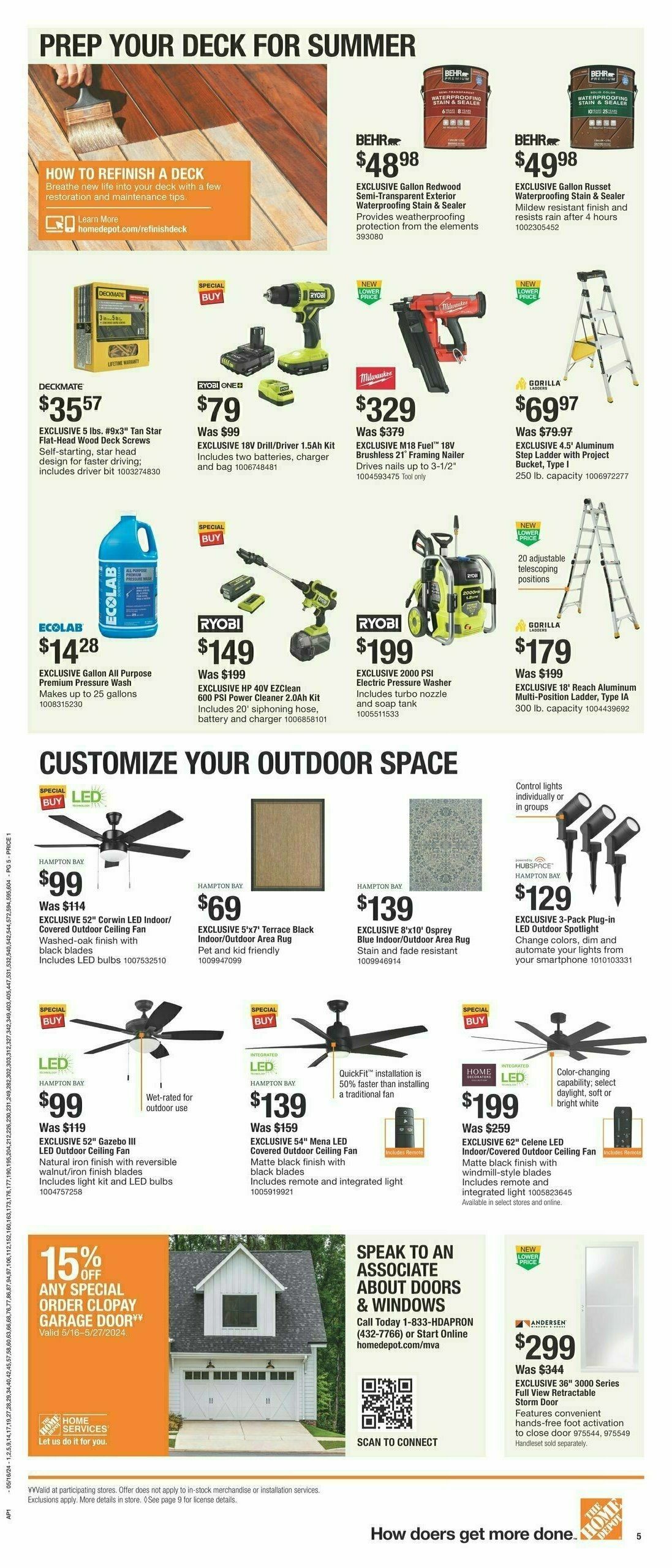 The Home Depot Memorial Day Weekly Ad from May 16