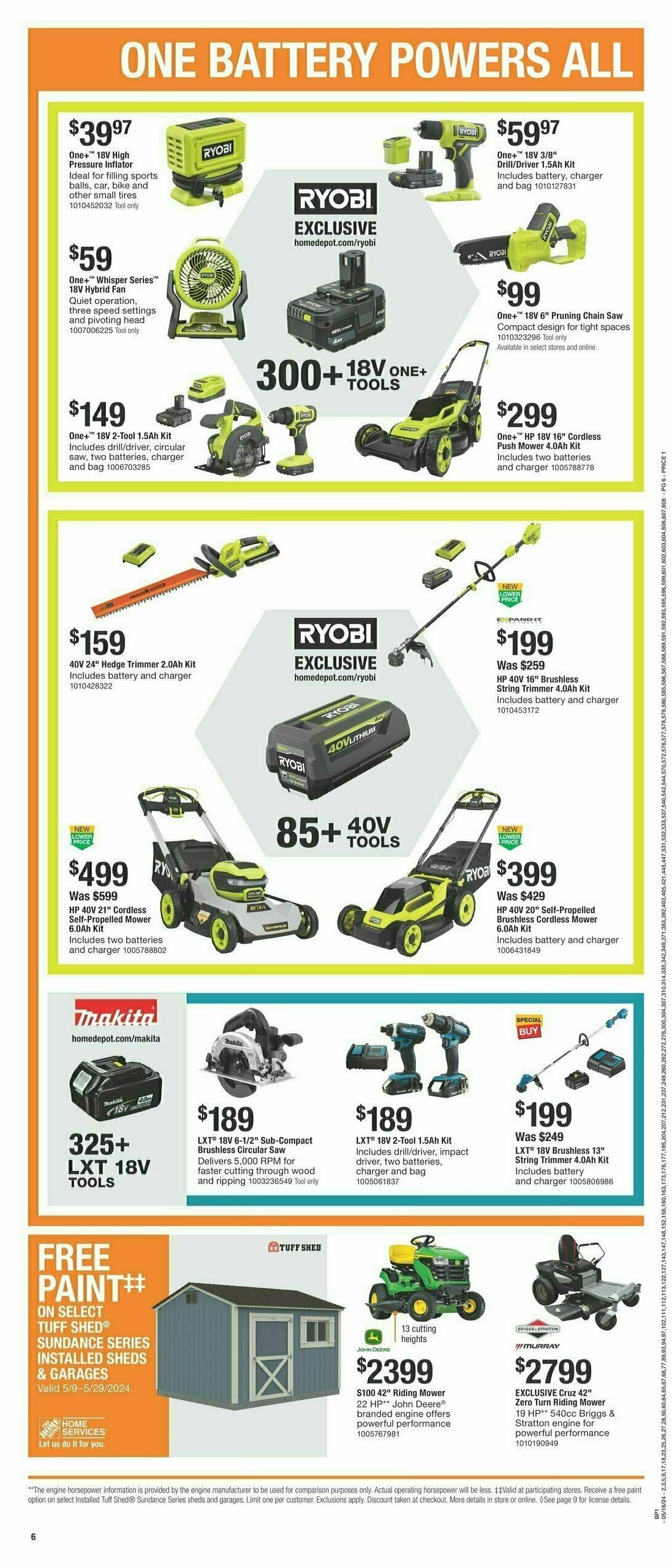 The Home Depot Memorial Day Weekly Ad from May 16