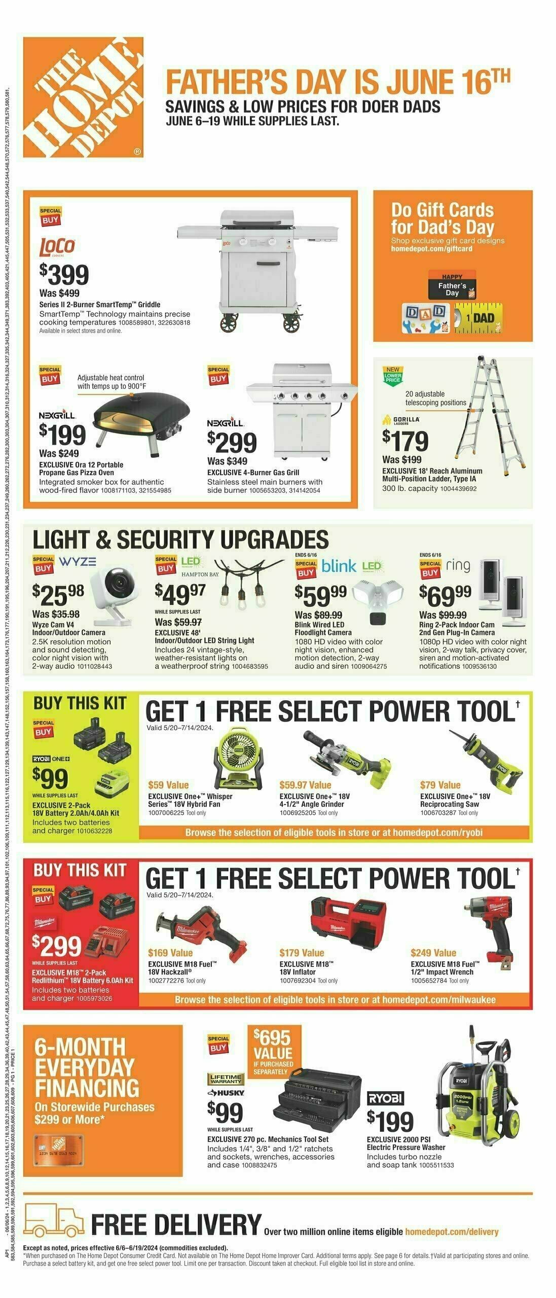 The Home Depot Father’s Day Weekly Ad from June 6