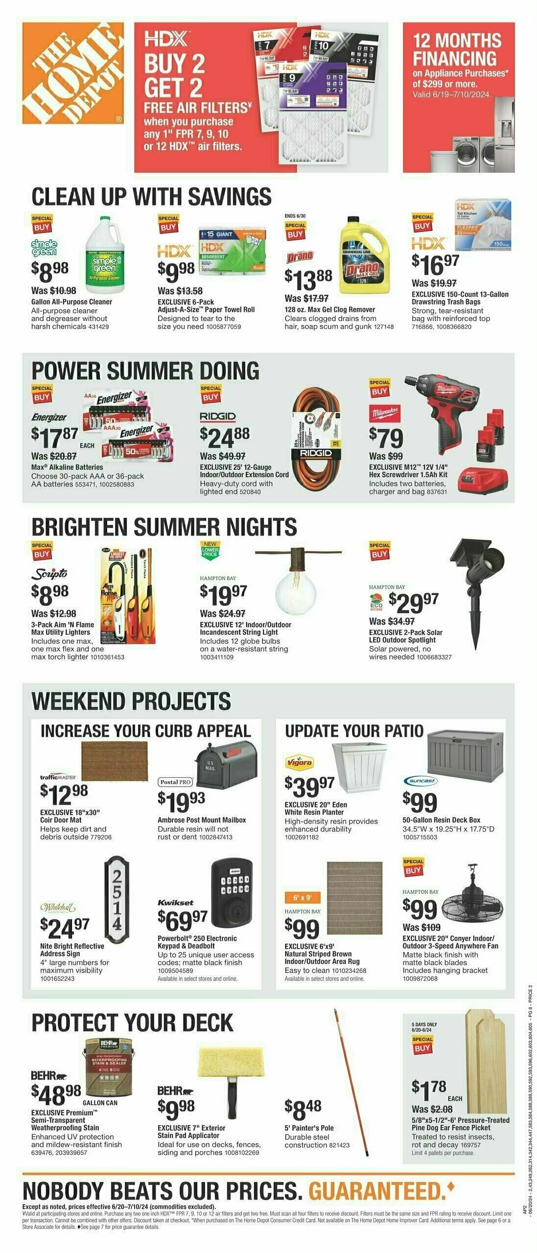 The Home Depot Red, White & Blue Weekly Ad from June 20