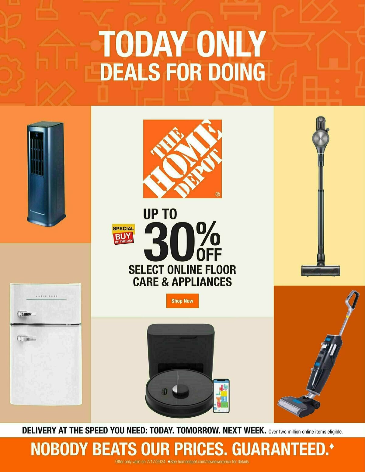 The Home Depot One Day Only Deals Weekly Ad from July 17