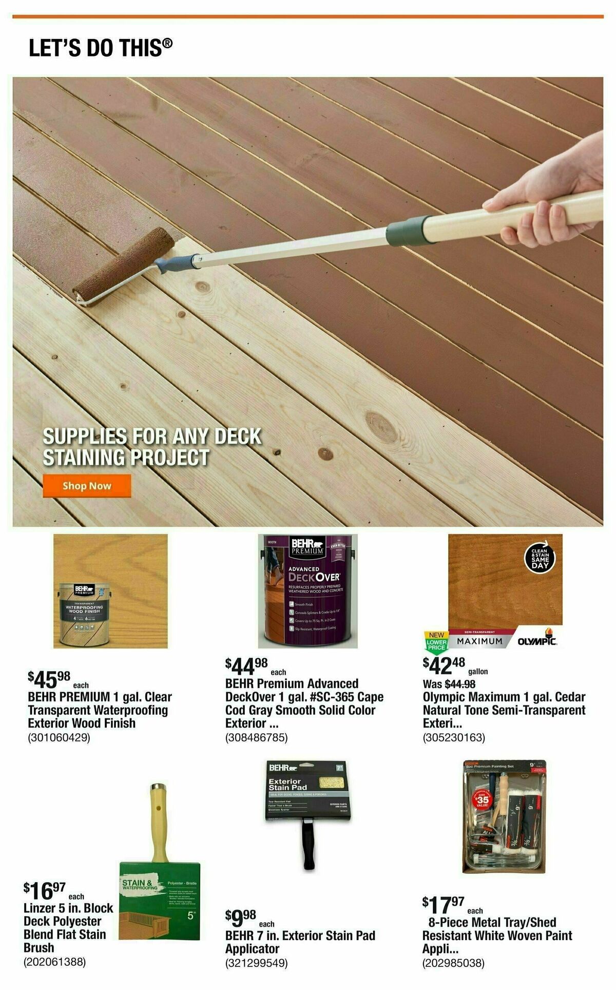 The Home Depot Weekly Ad from August 1