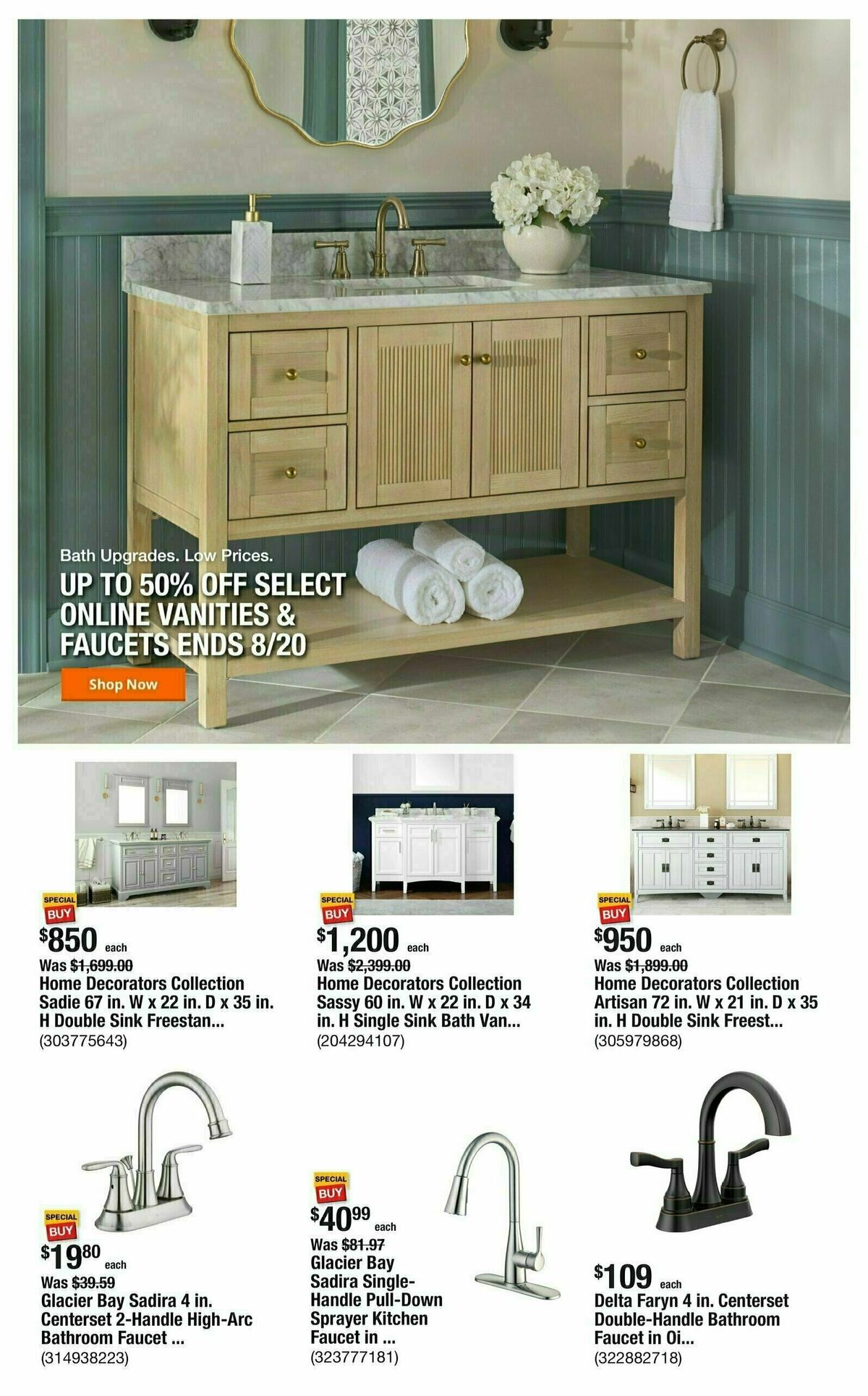 The Home Depot Weekly Ad from August 15