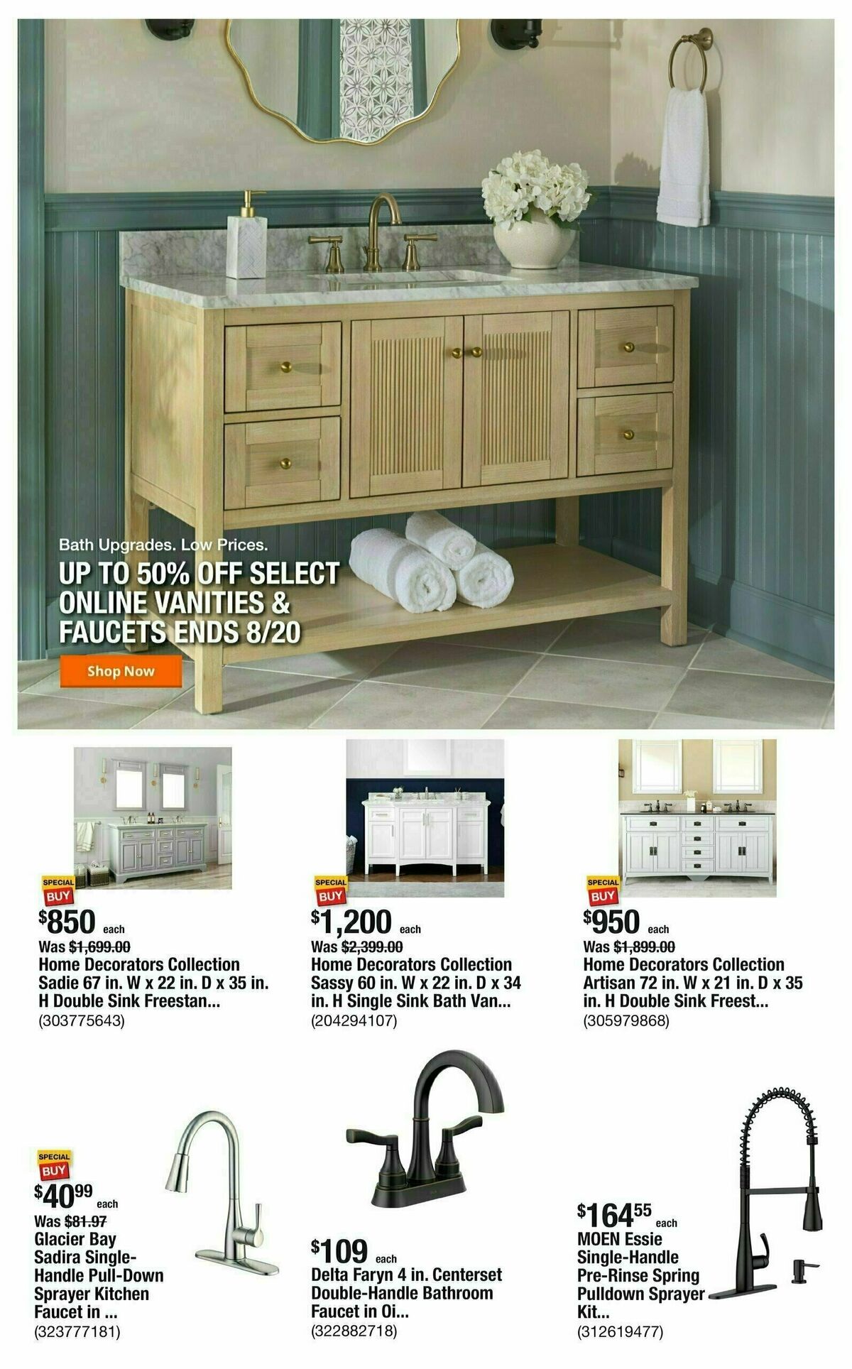 The Home Depot Weekly Ad from August 15