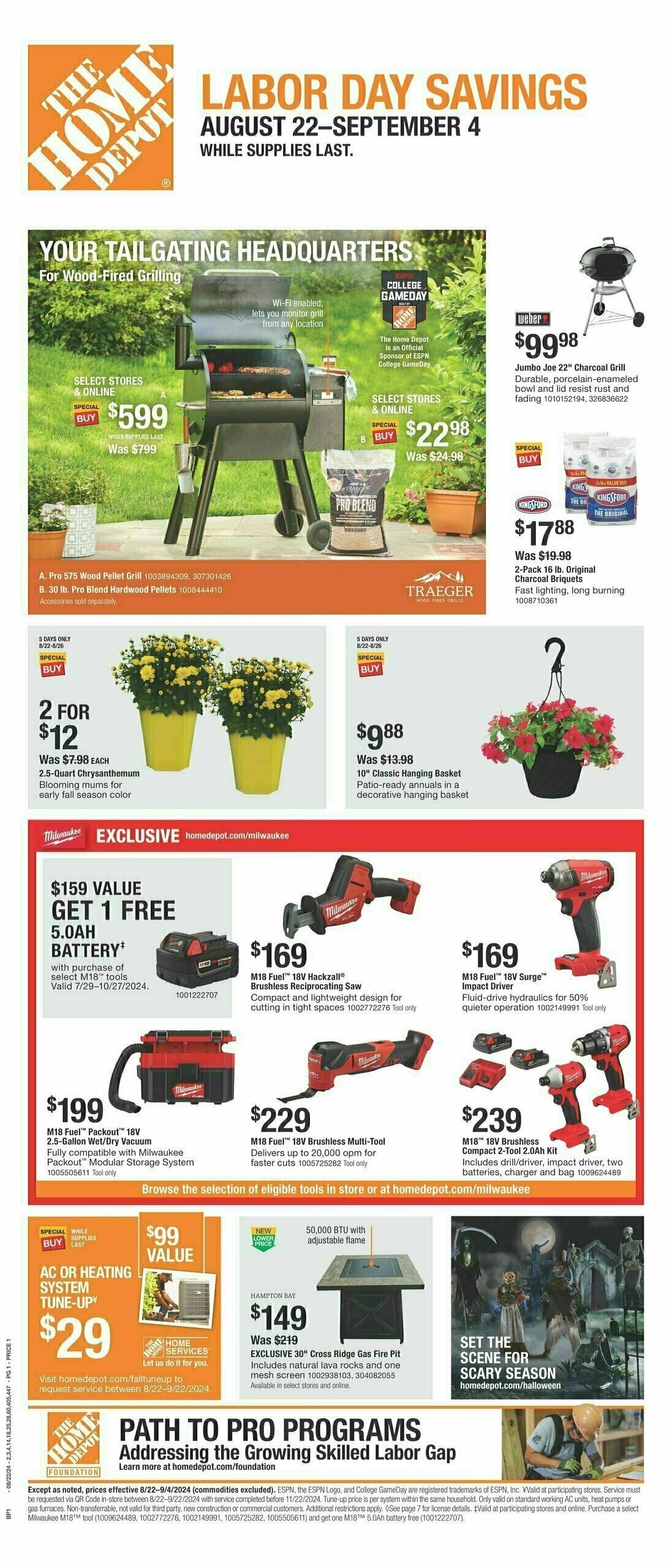 The Home Depot Labor Day Ad Weekly Ad from August 22