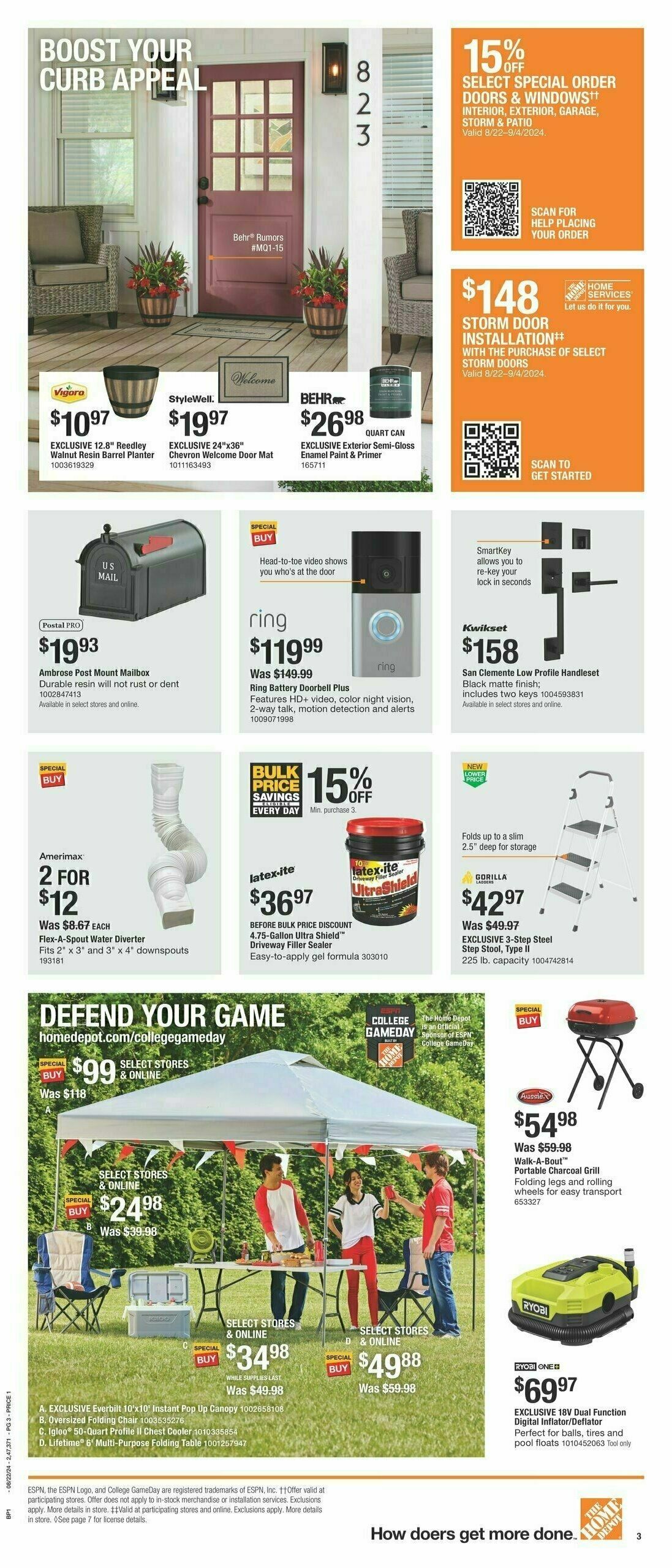 The Home Depot Labor Day Ad Weekly Ad from August 22