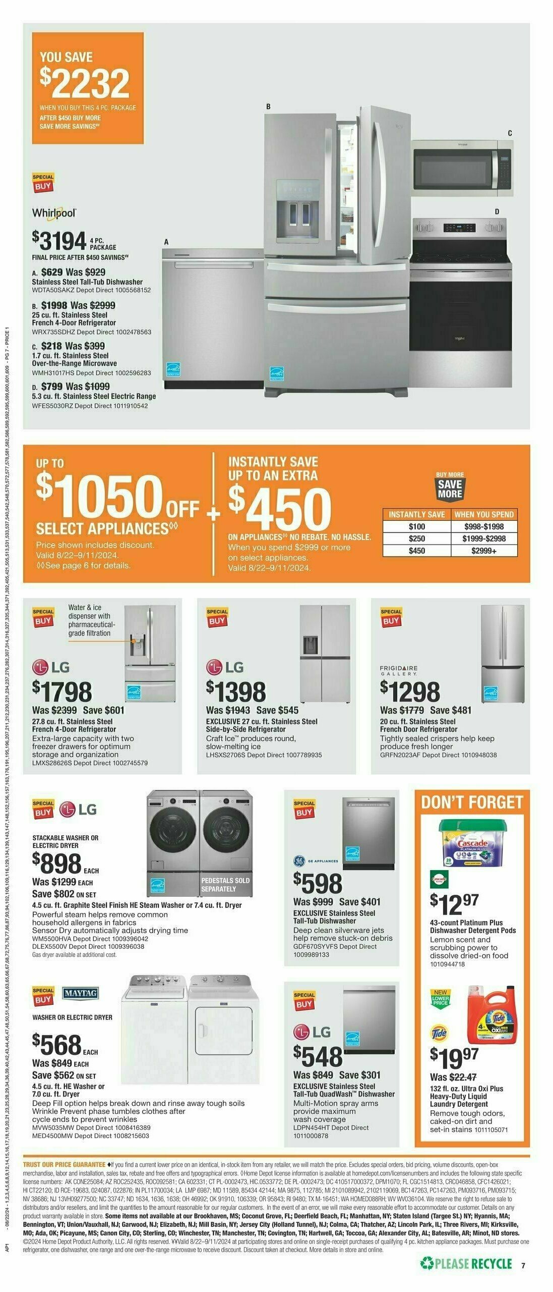 The Home Depot Labor Day Ad Weekly Ad from August 22