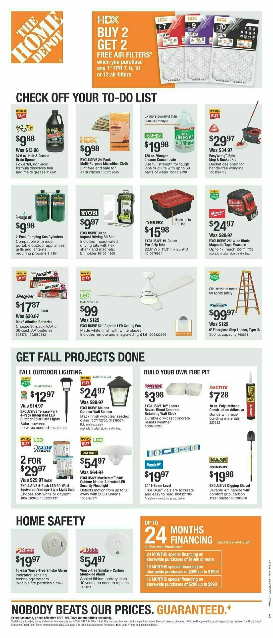 The Home Depot Labor Day Ad Weekly Ad from August 22