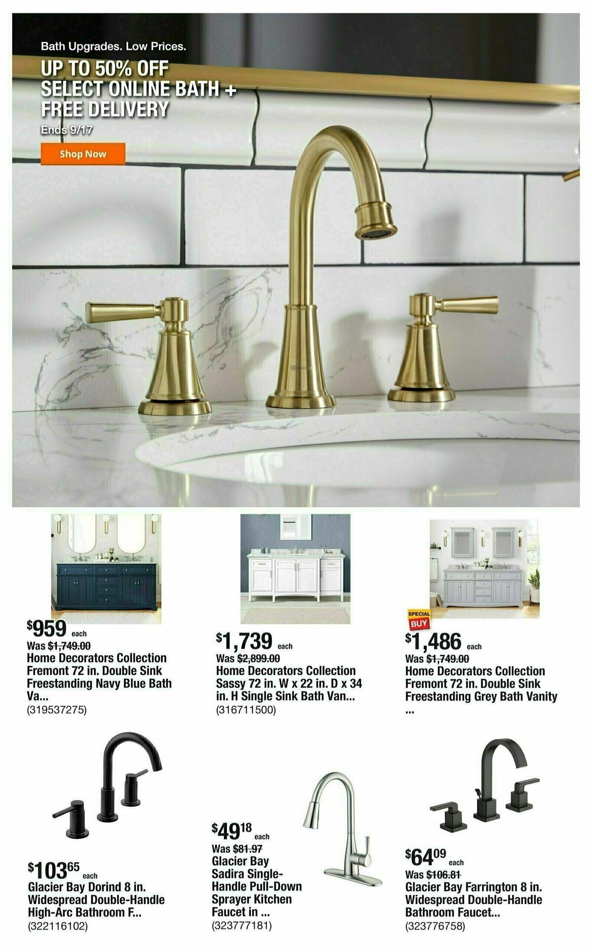 The Home Depot Weekly Ad from September 12