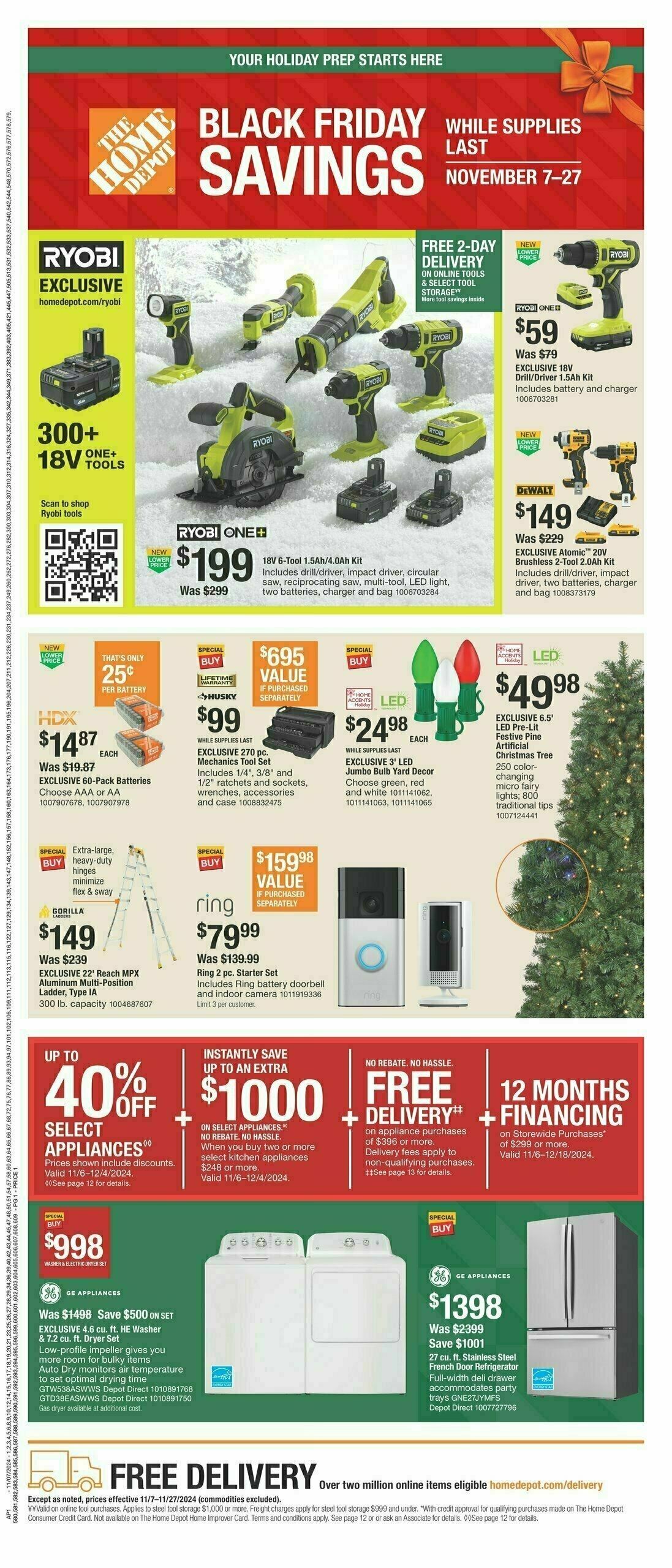 The Home Depot Holiday Ad Weekly Ad from November 7