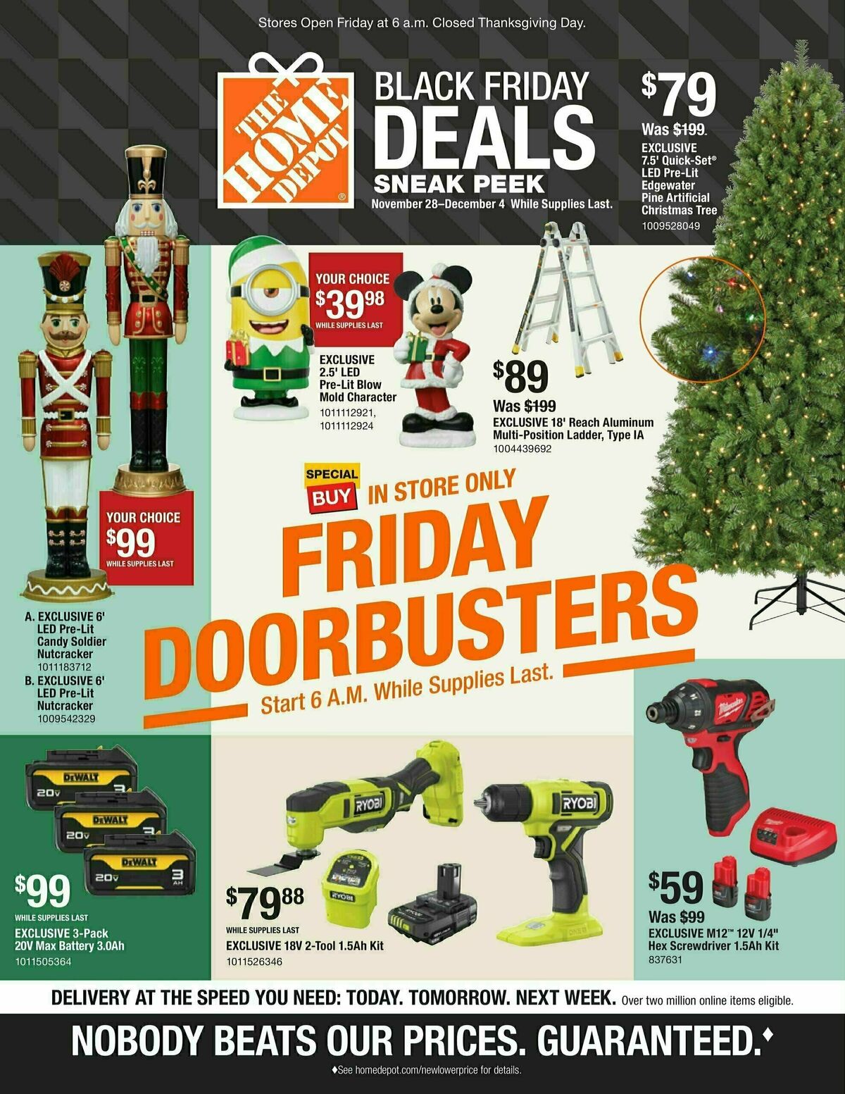 The Home Depot Doorbusters Sneak Peak Weekly Ad from November 24