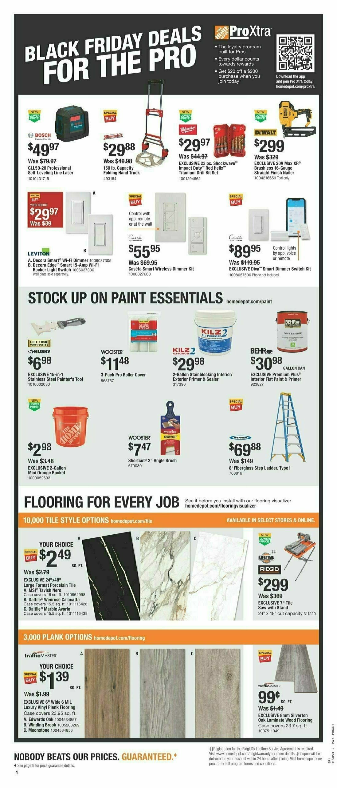 The Home Depot Black Friday Deals Weekly Ad from November 28