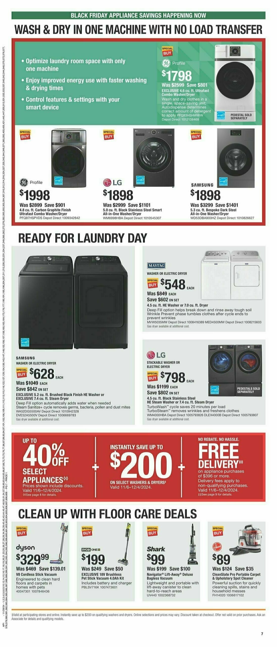 The Home Depot Black Friday Deals Weekly Ad from November 28