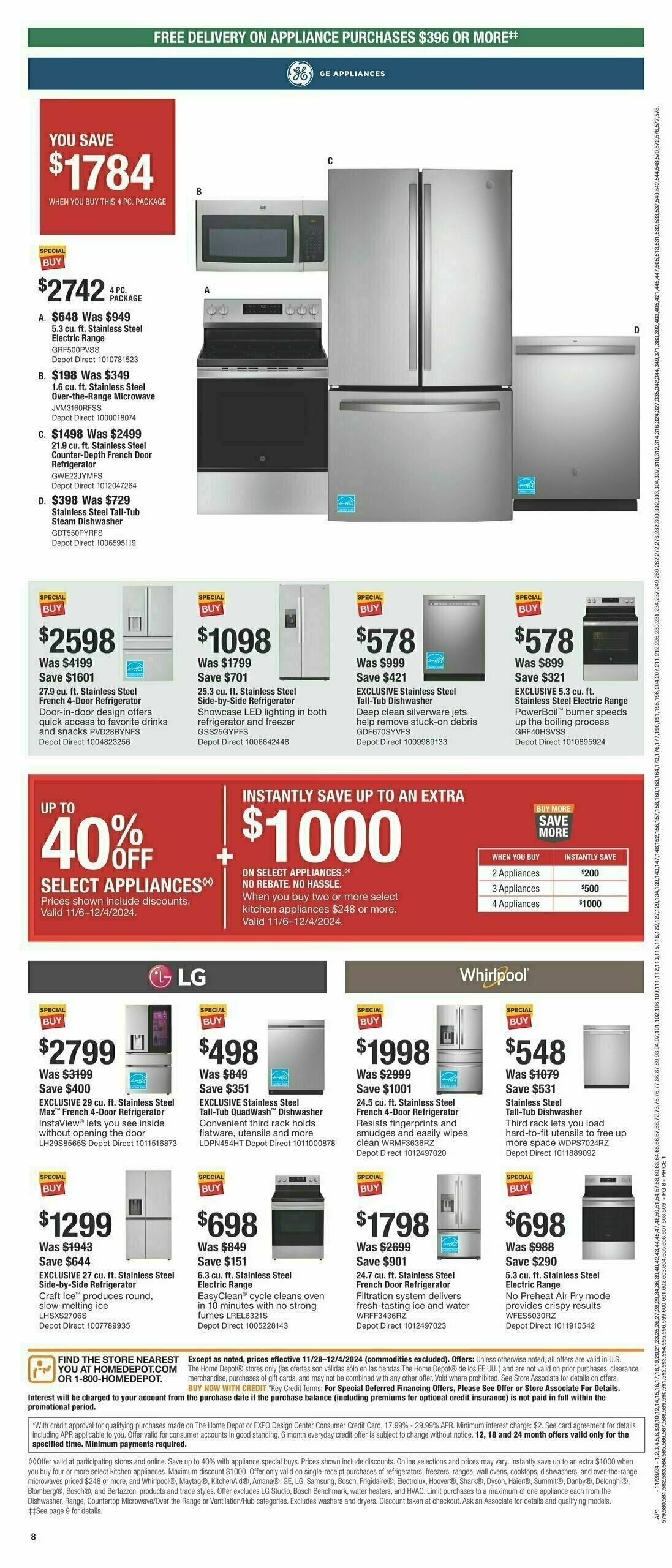 The Home Depot Black Friday Deals Weekly Ad from November 28