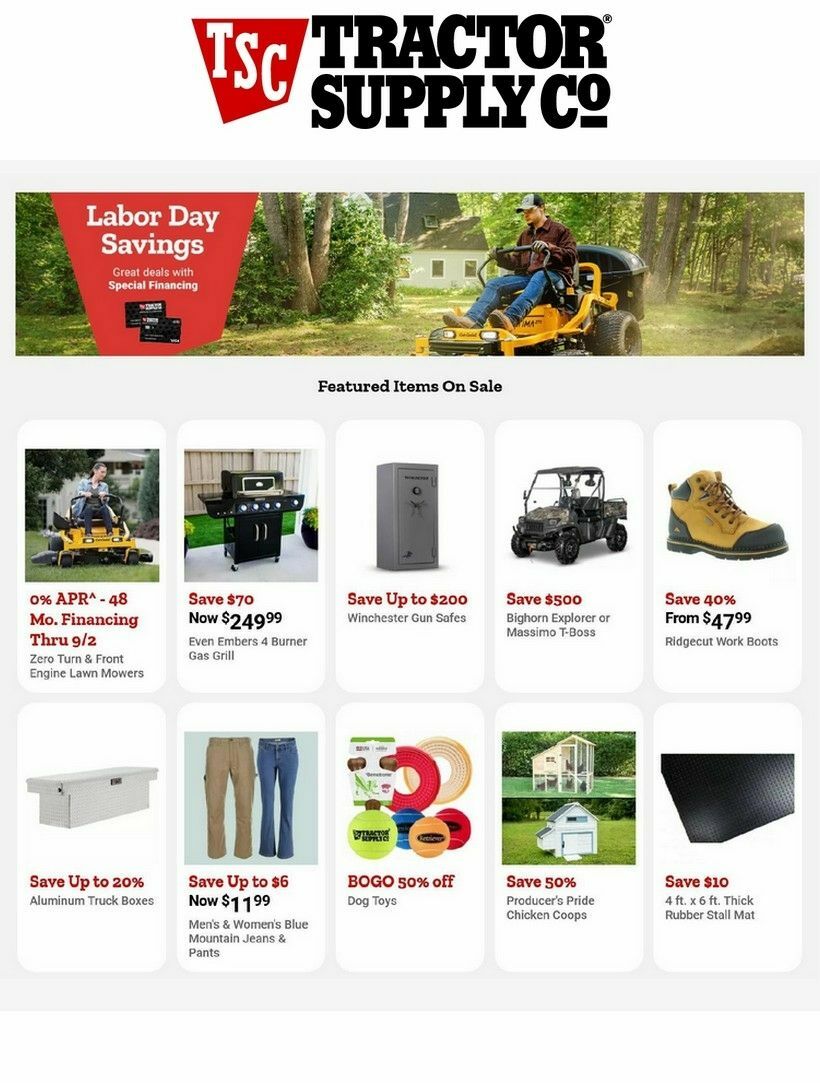 Tractor Supply Weekly Ad from August 22