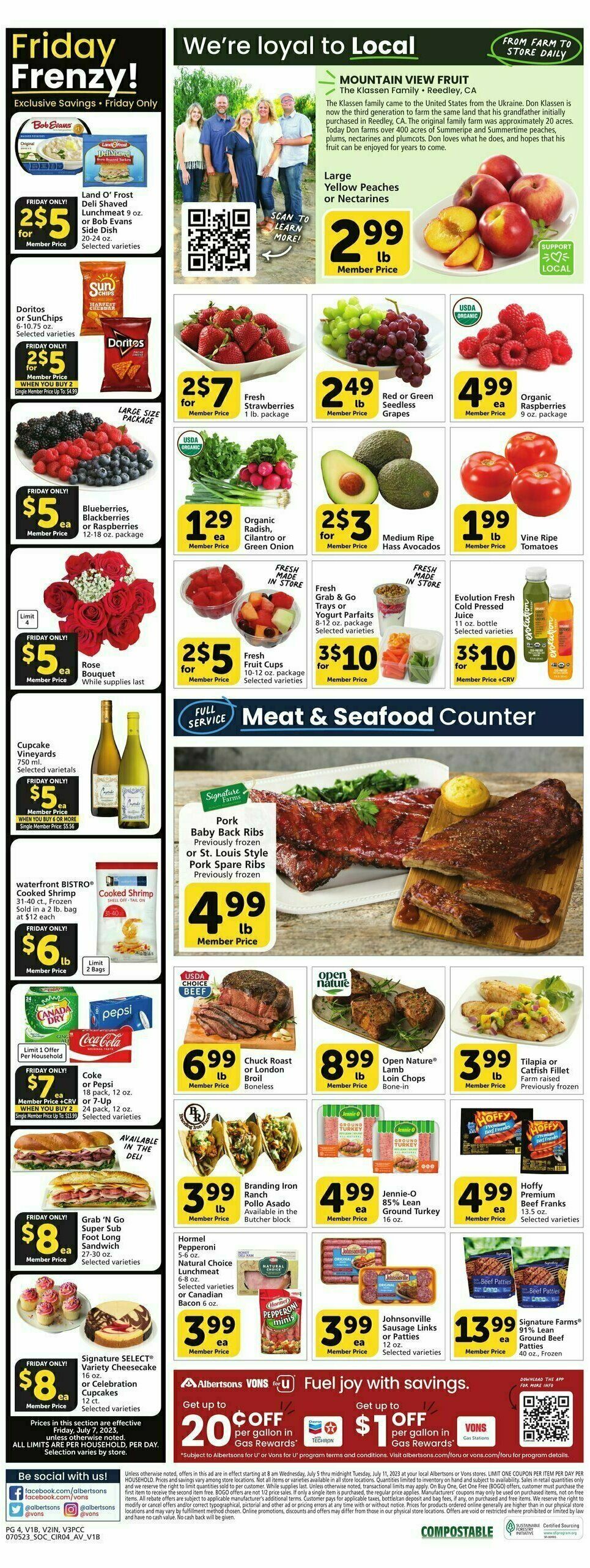 Vons Weekly Ad from July 5