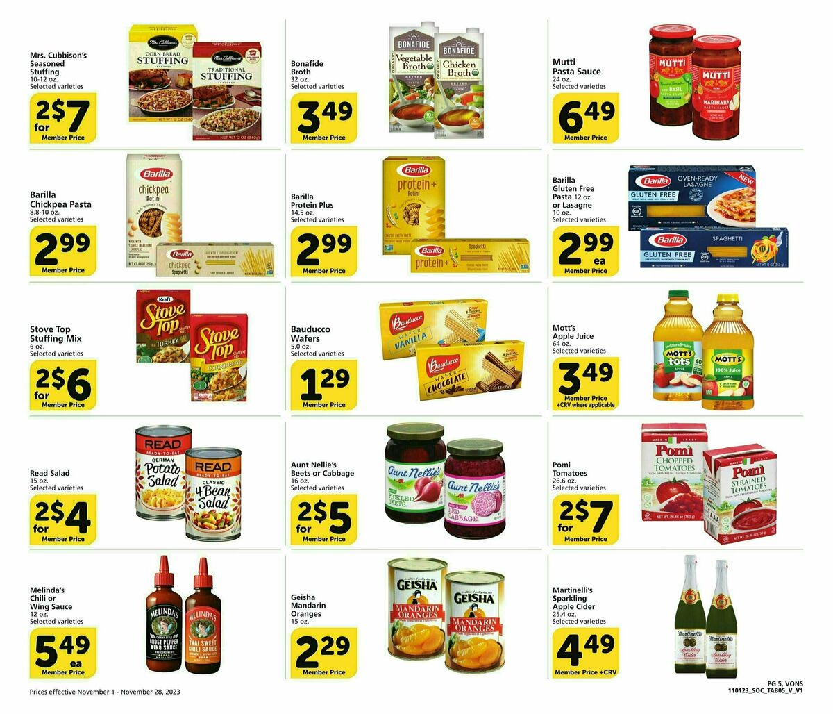 Vons Big Book of Savings Weekly Ad from November 1