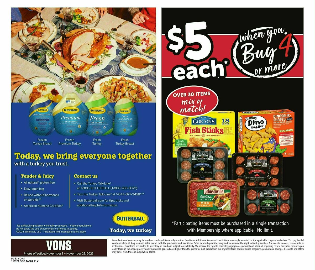 Vons Big Book of Savings Weekly Ad from November 1