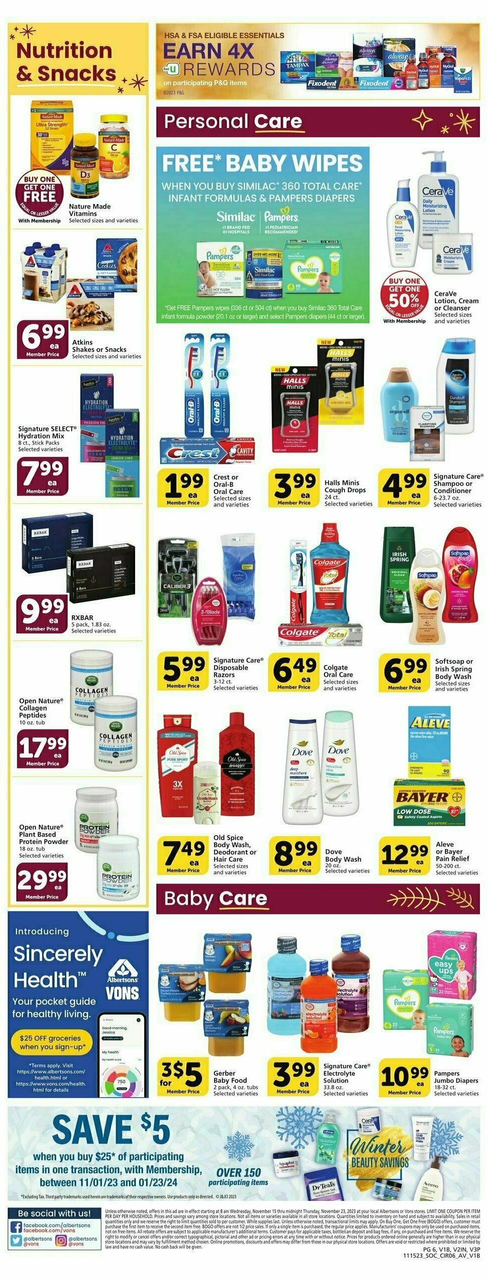 Vons Weekly Ad from November 15