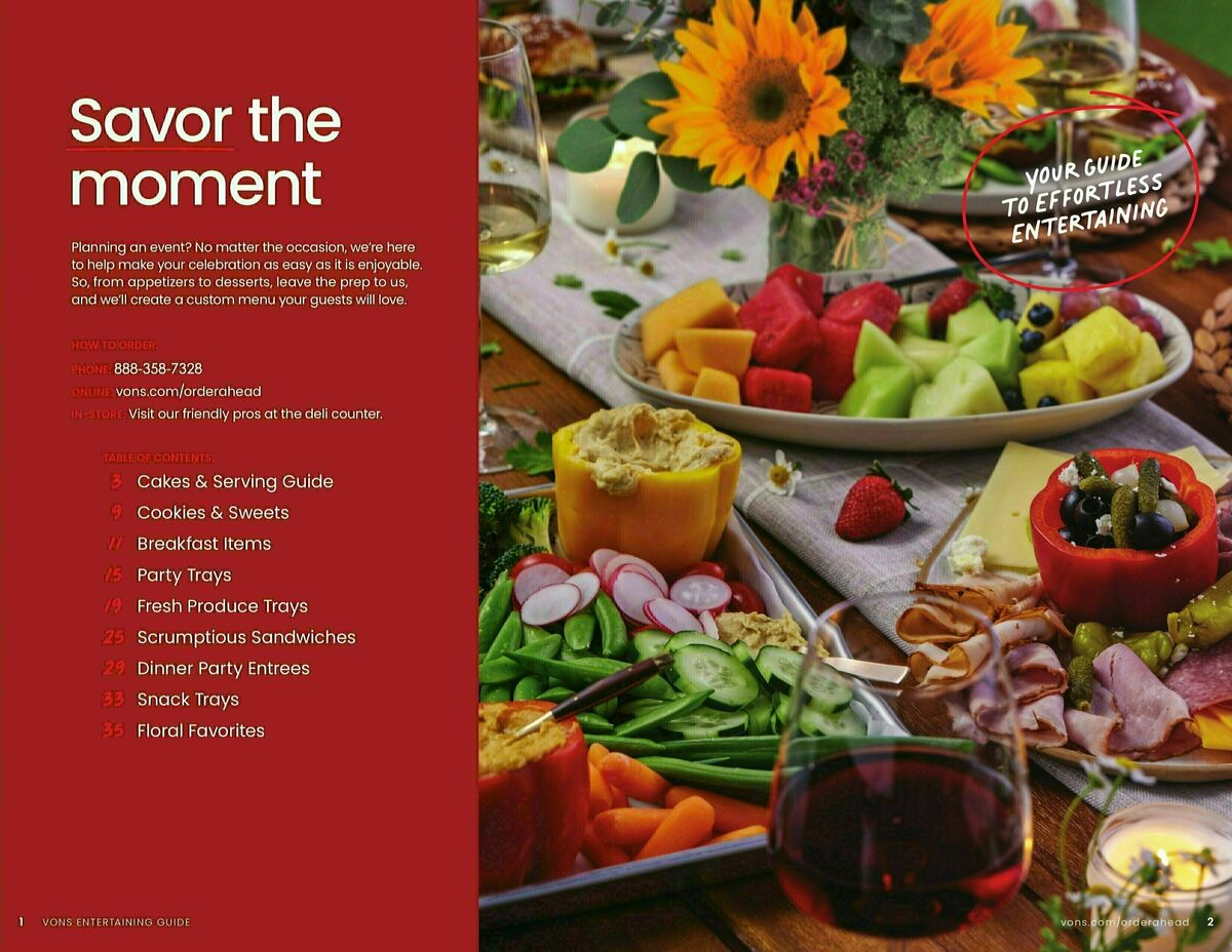 Vons Entertaining Guide Weekly Ad from November 9