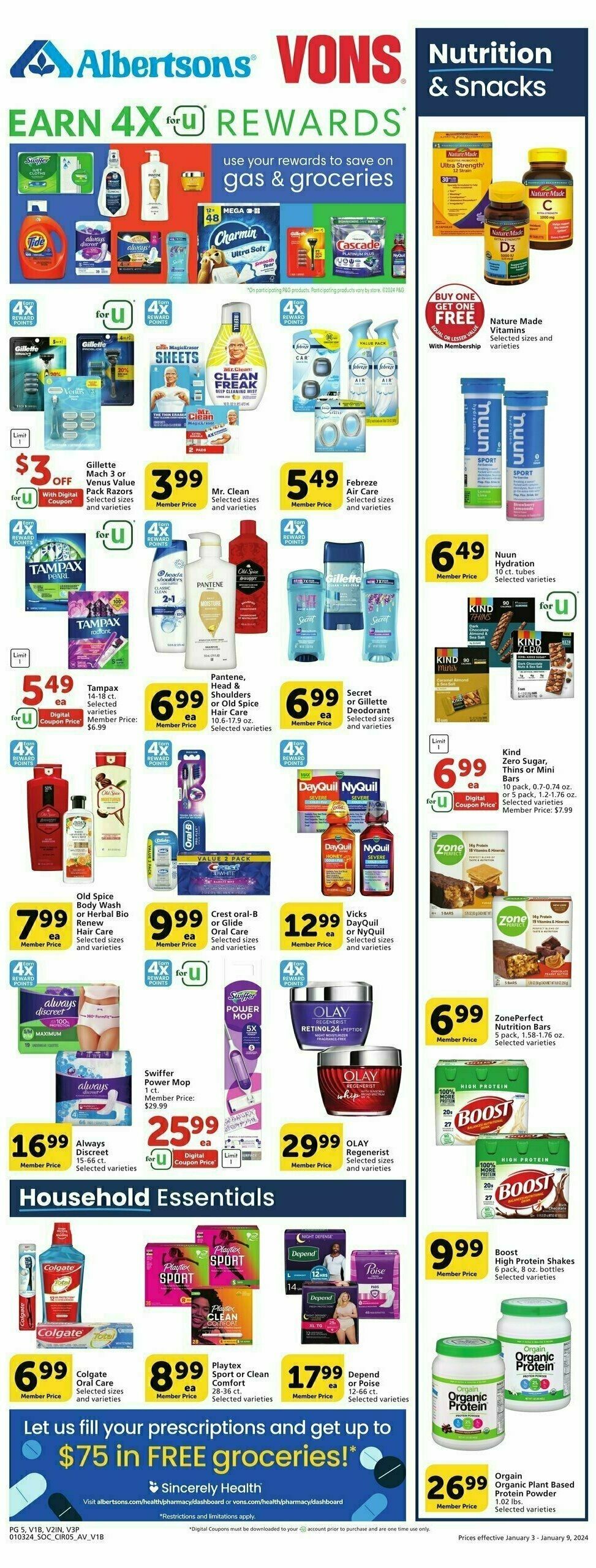 Vons Weekly Ad from January 3