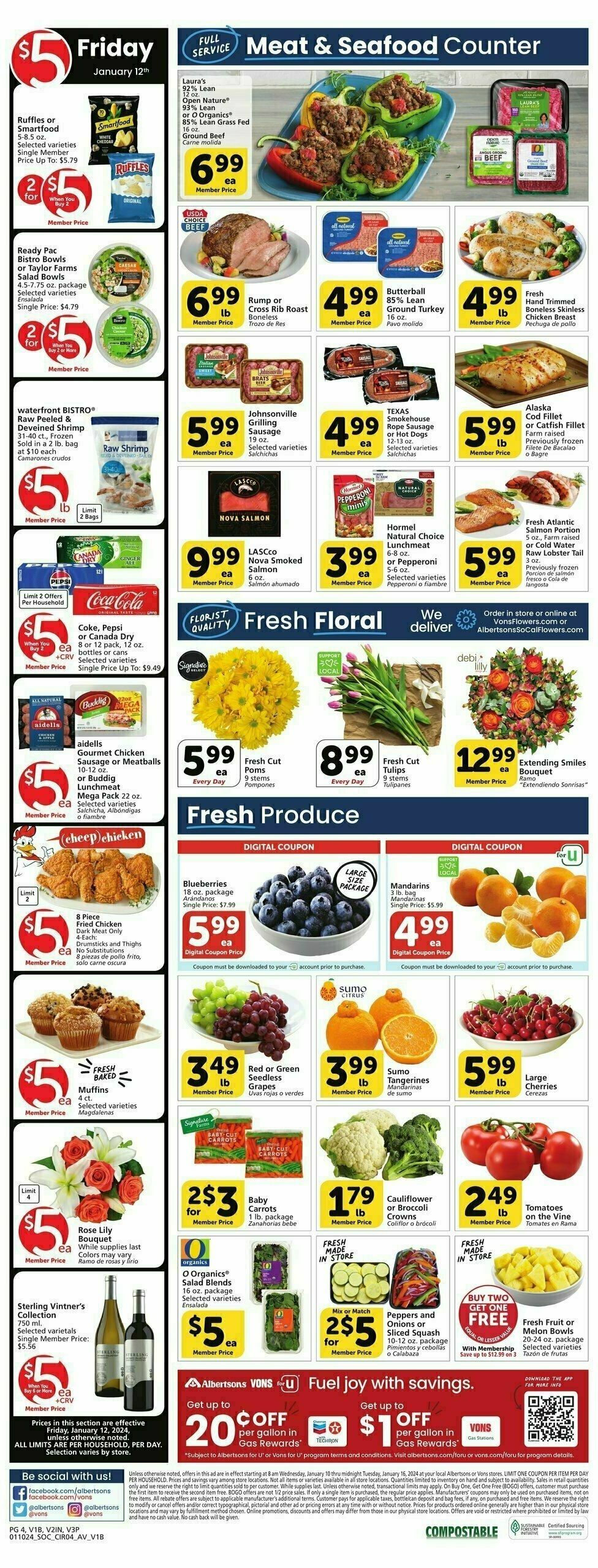 Vons Weekly Ad from January 10