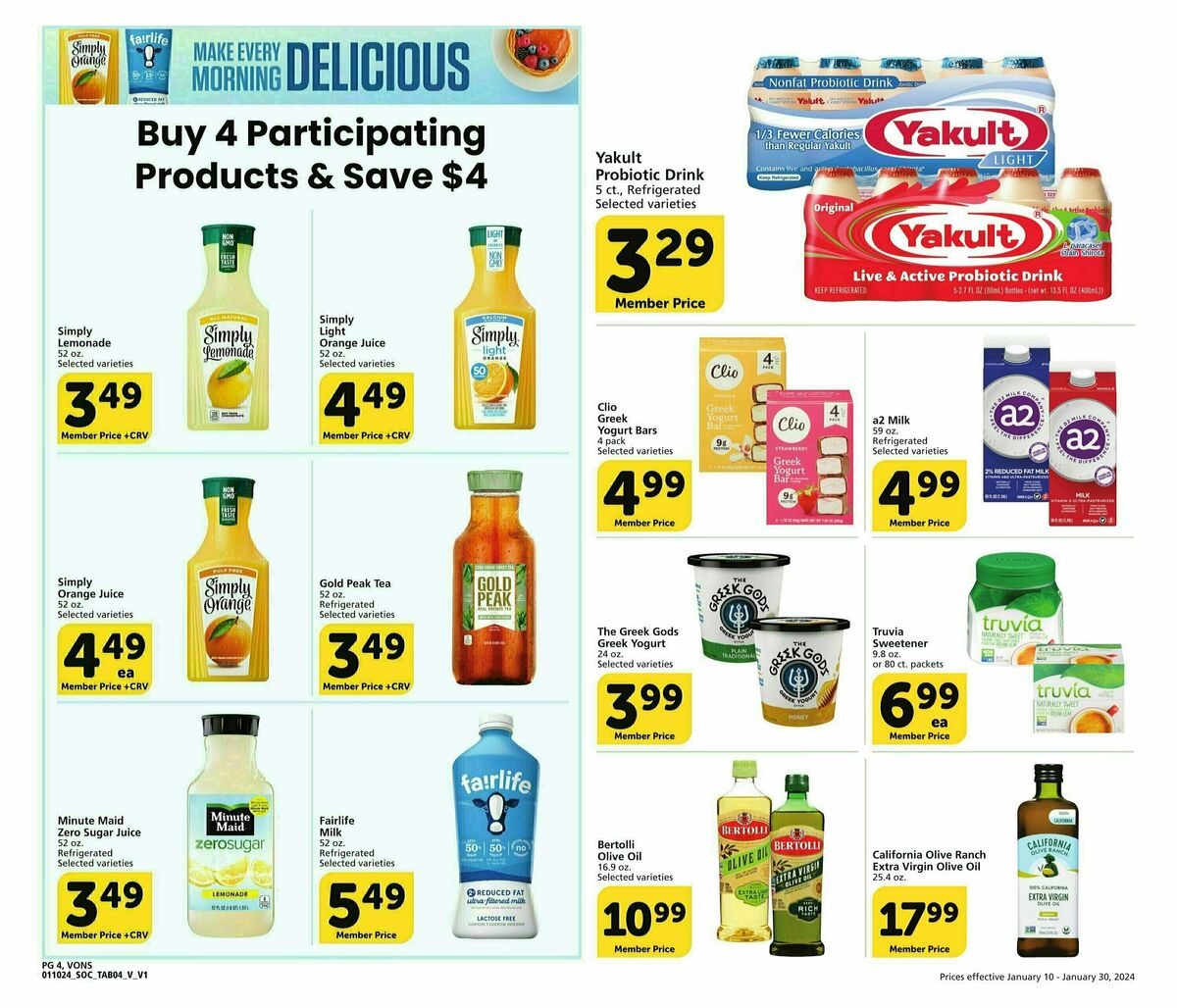 Vons Big Book of Savings Weekly Ad from January 10