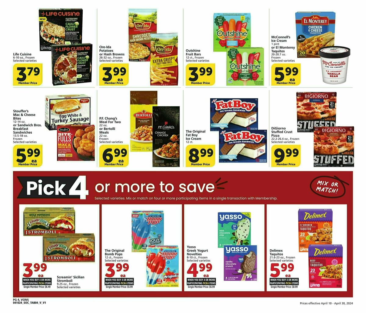 Vons Big Book of Savings Weekly Ad from April 10