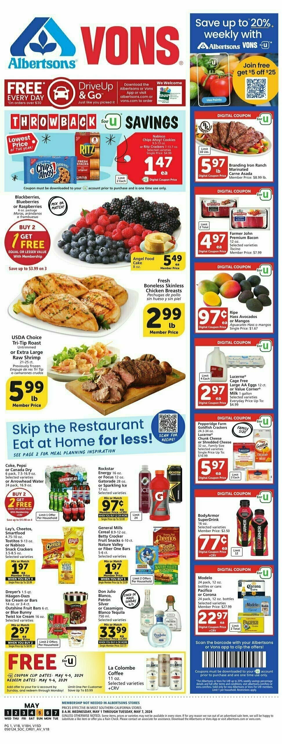 Vons Weekly Ad from May 1