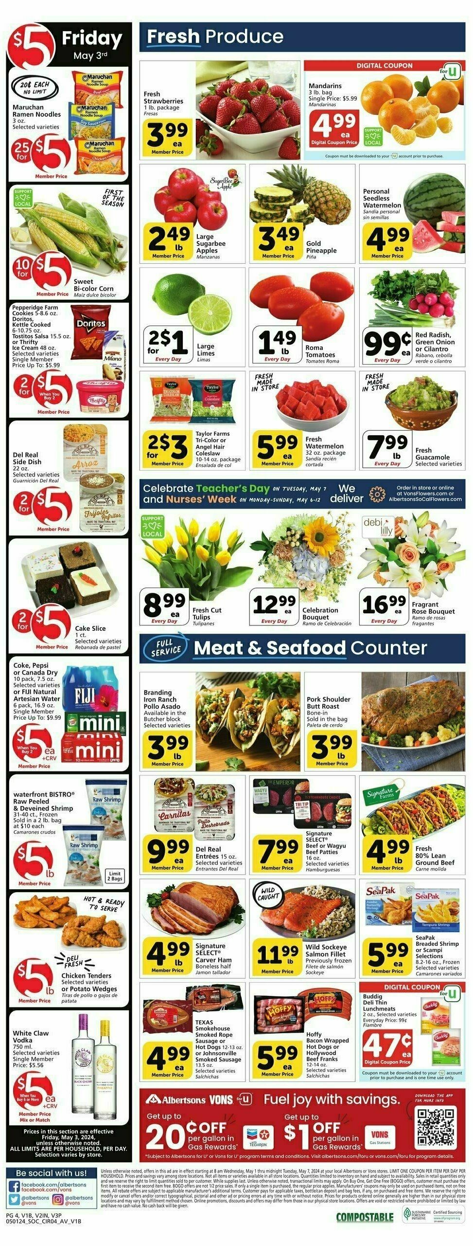 Vons Weekly Ad from May 1