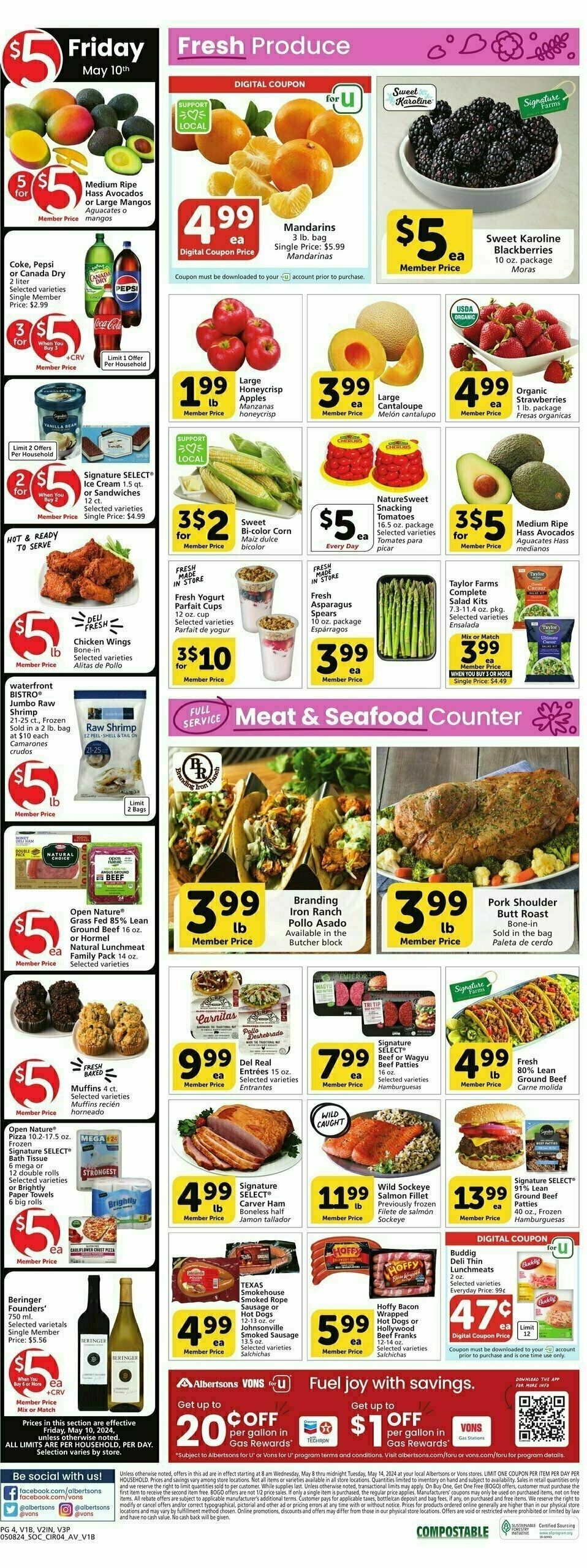 Vons Weekly Ad from May 8