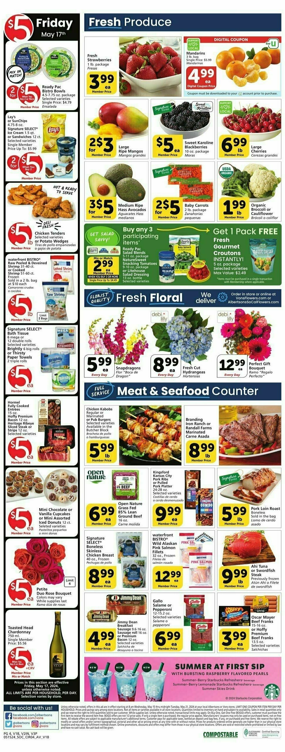 Vons Weekly Ad from May 15