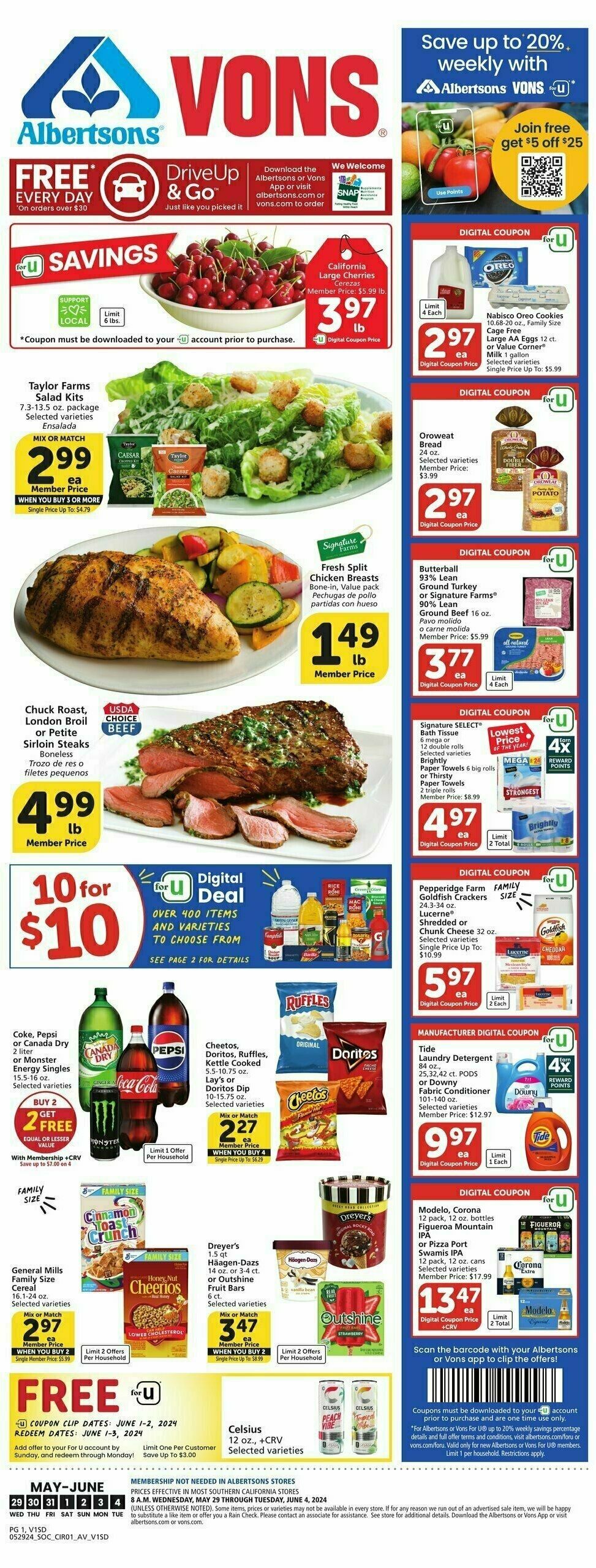 Vons Weekly Ad from May 29