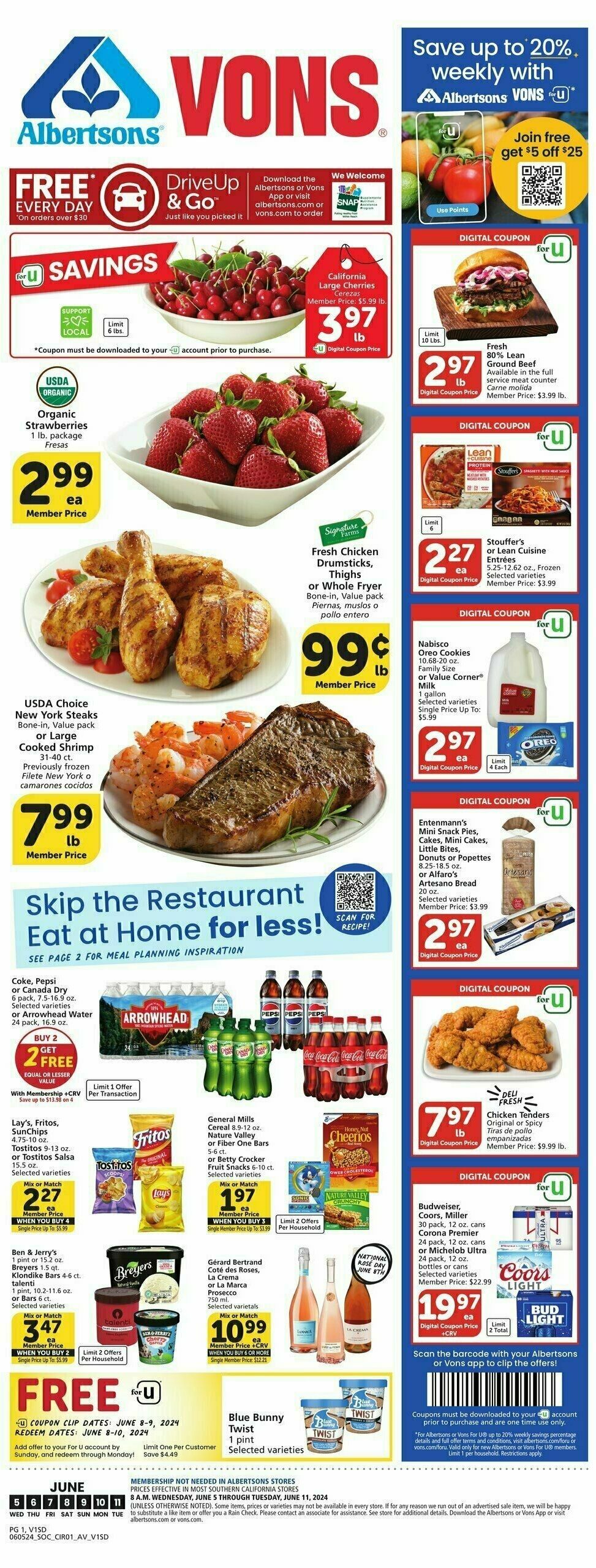 Vons Weekly Ad from June 5