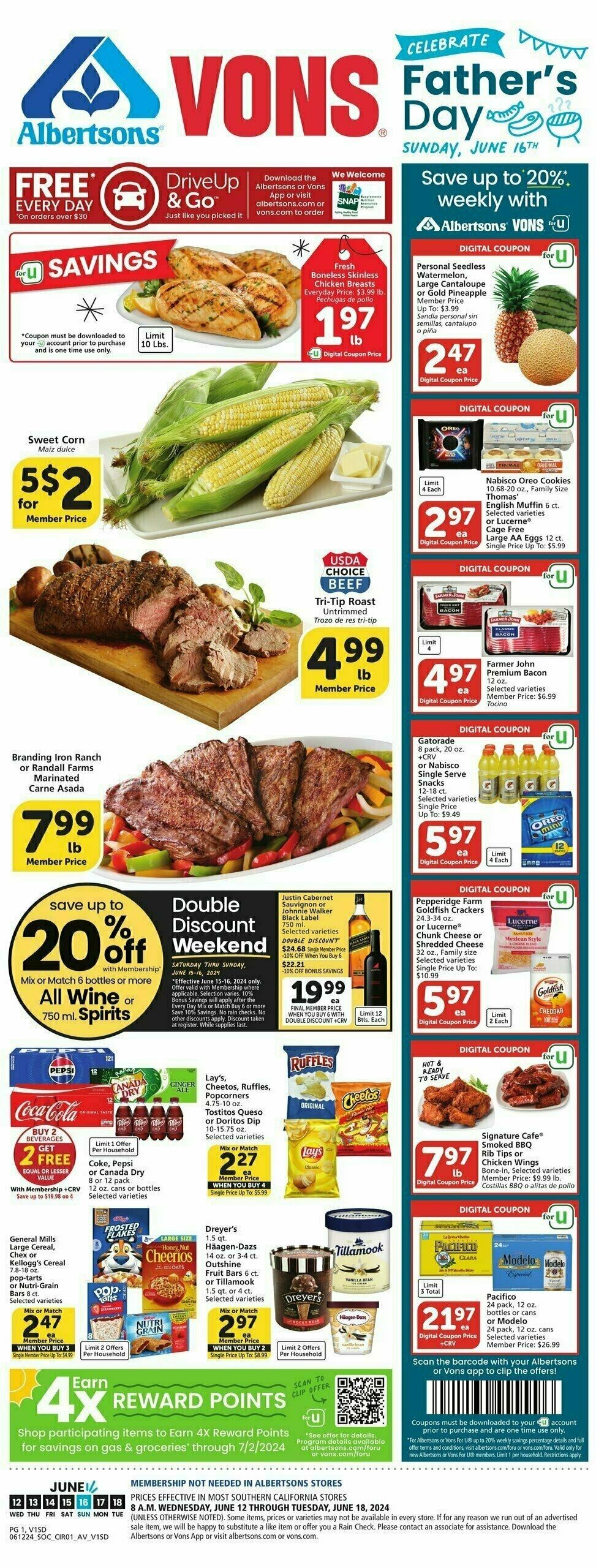 Vons Weekly Ad from June 12