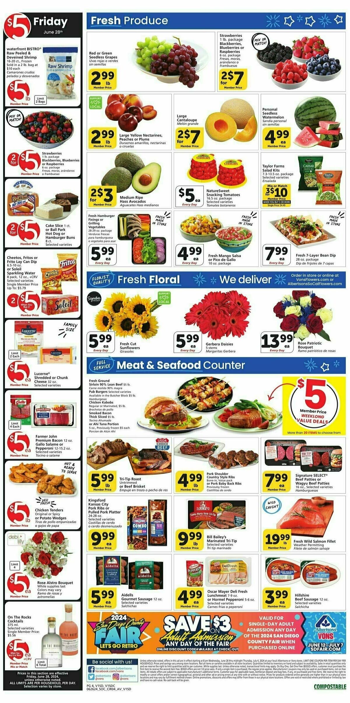 Vons Weekly Ad from June 26