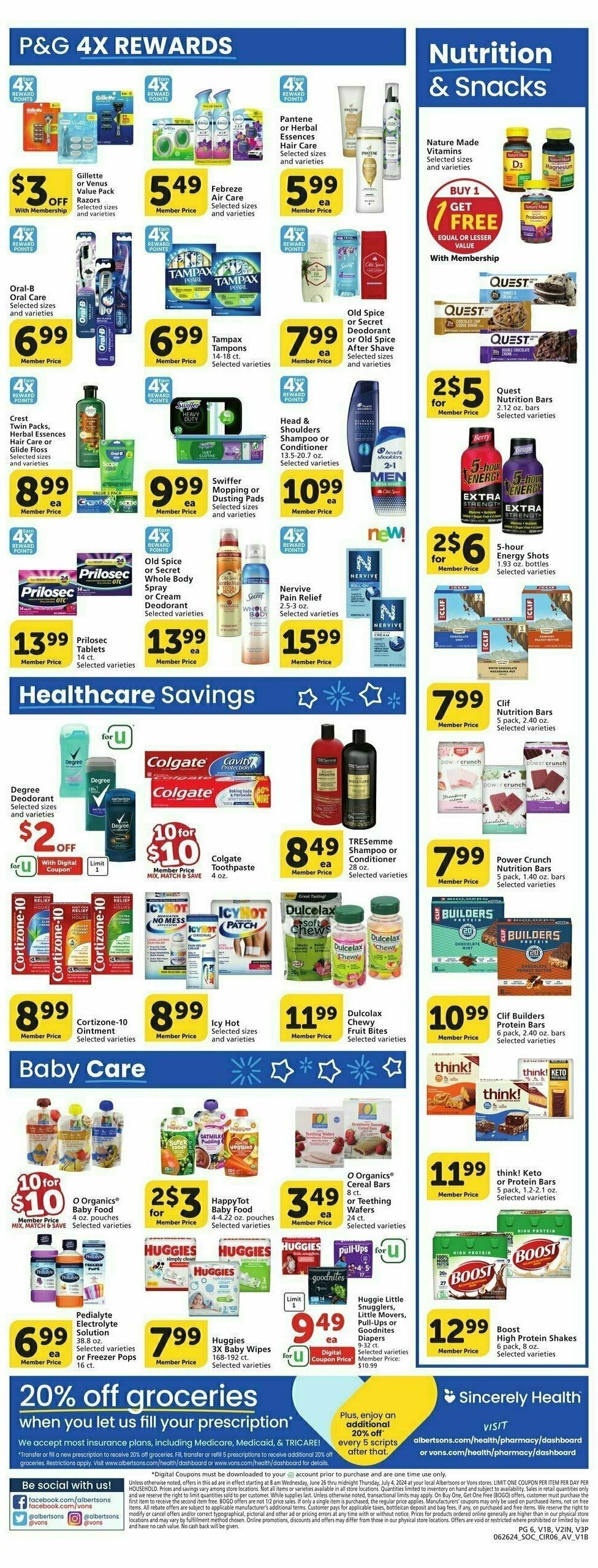 Vons Weekly Ad from June 26