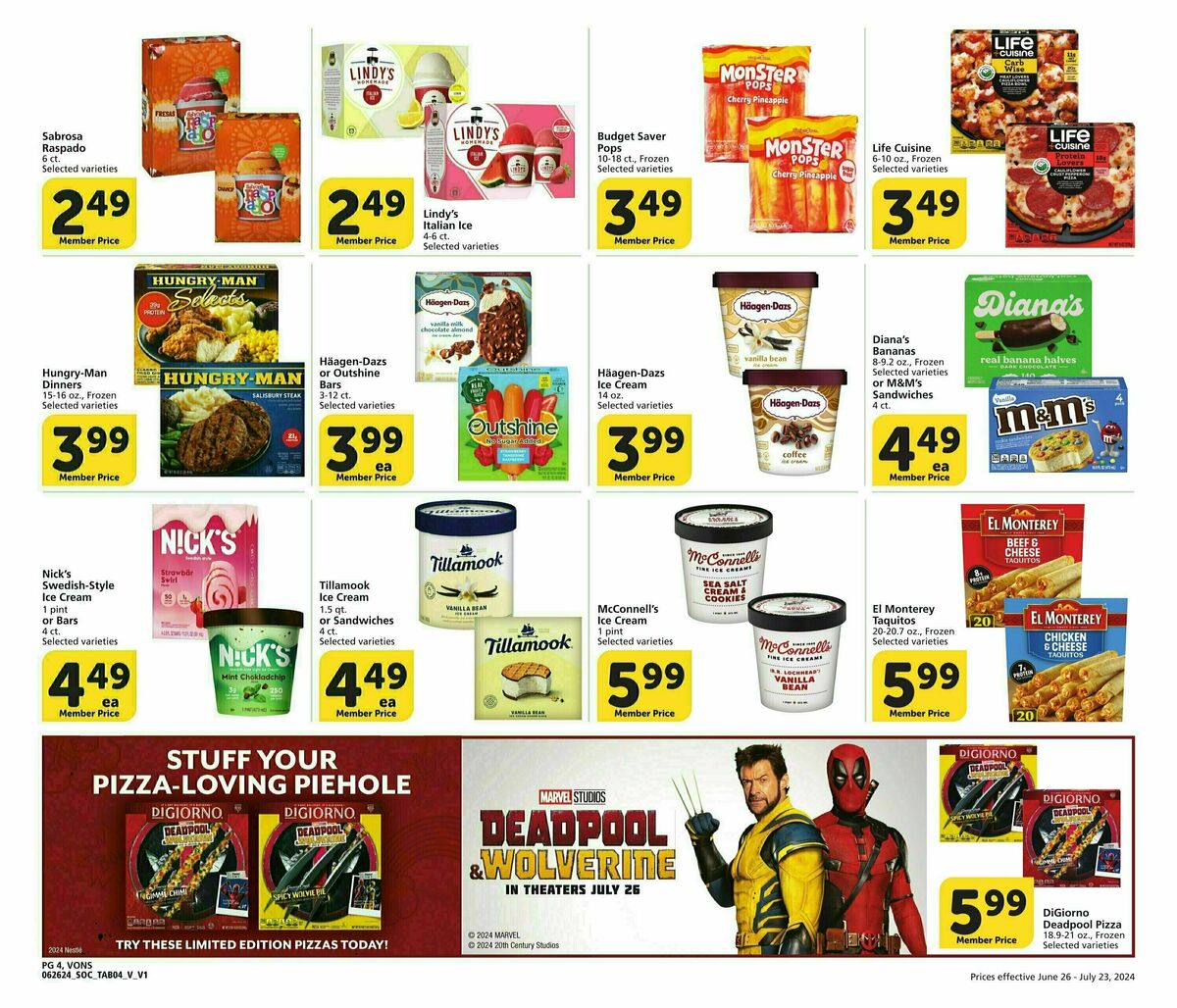 Vons Big Book of Savings Weekly Ad from June 26