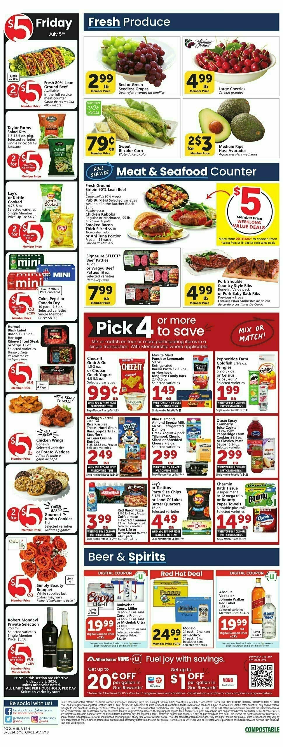 Vons Weekly Ad from July 5