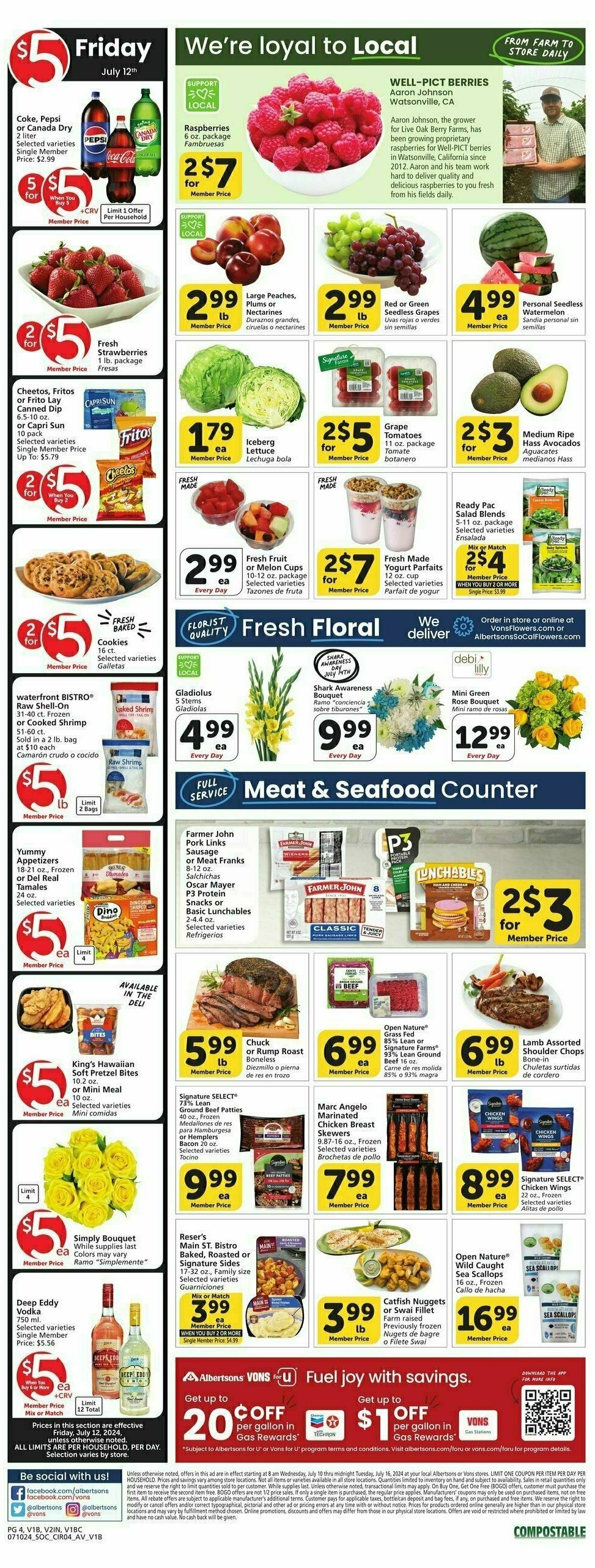 Vons Weekly Ad from July 10