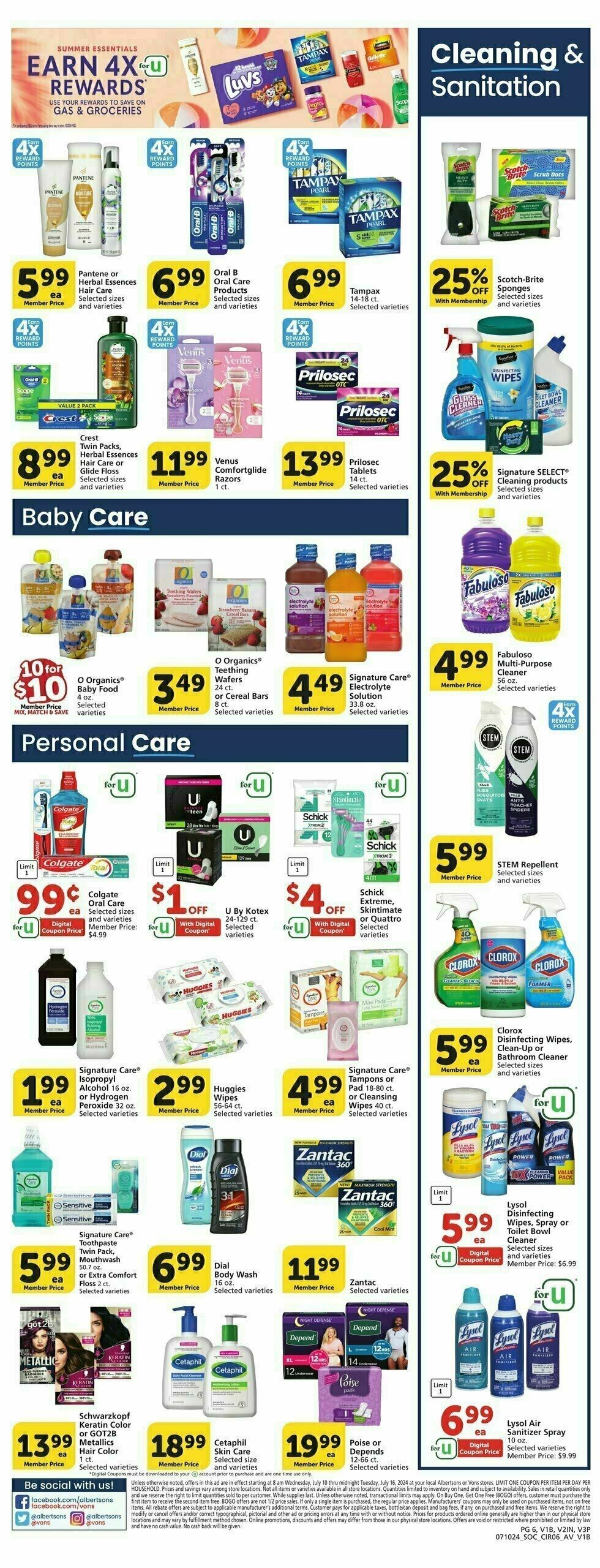 Vons Weekly Ad from July 10