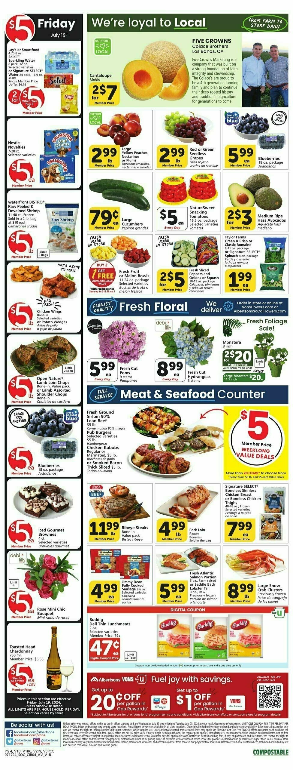 Vons Weekly Ad from July 17