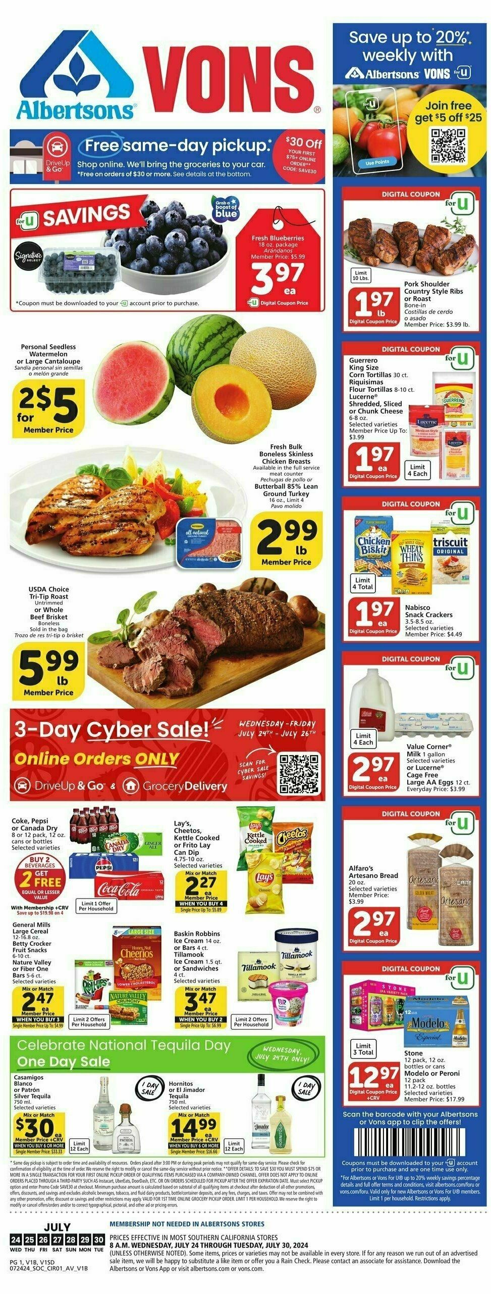 Vons Weekly Ad from July 24