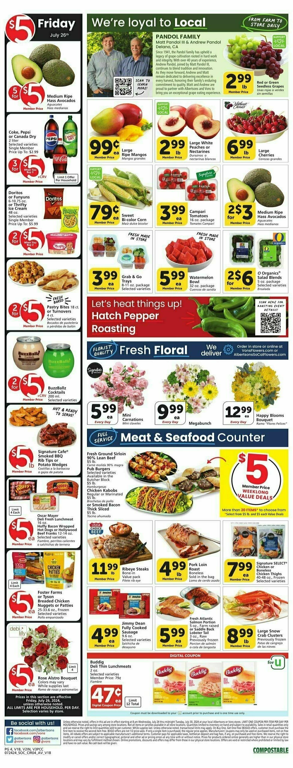 Vons Weekly Ad from July 24